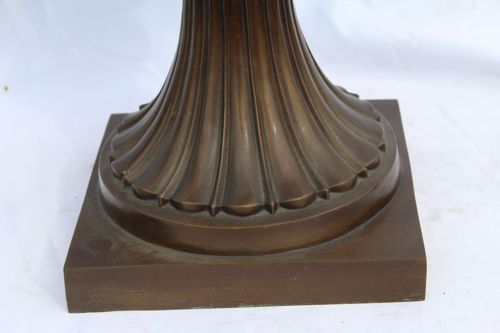 Large Bronze Planter , English design , fluted , heavy - 5