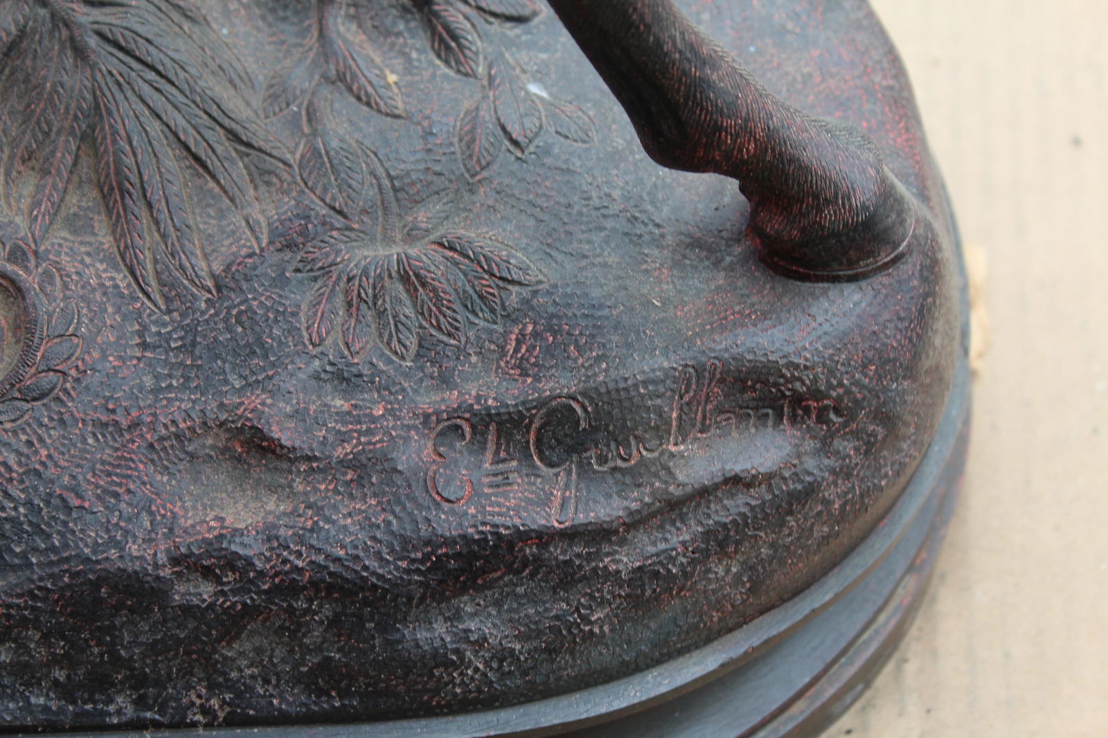 Original Sculpture , Double figure of a Arab on horseback & young girl Signed By - 10