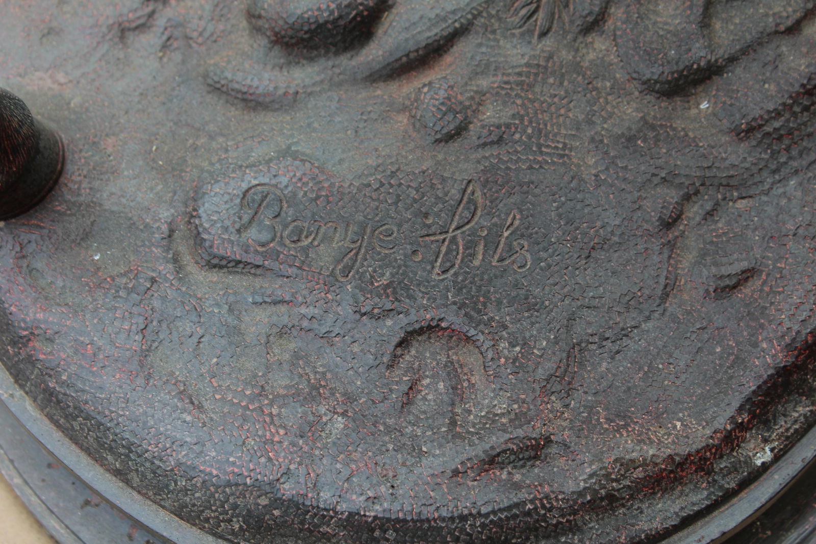 Original Sculpture , Double figure of a Arab on horseback & young girl Signed By - 11