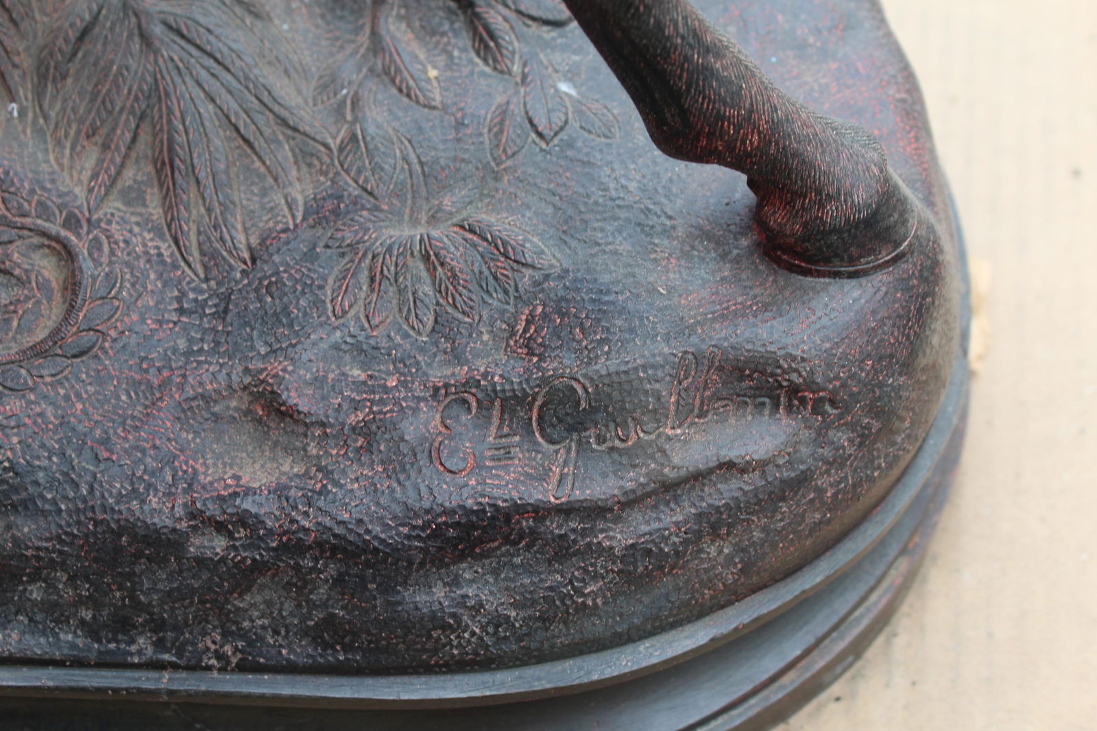 Original Sculpture , Double figure of a Arab on horseback & young girl Signed By - 4