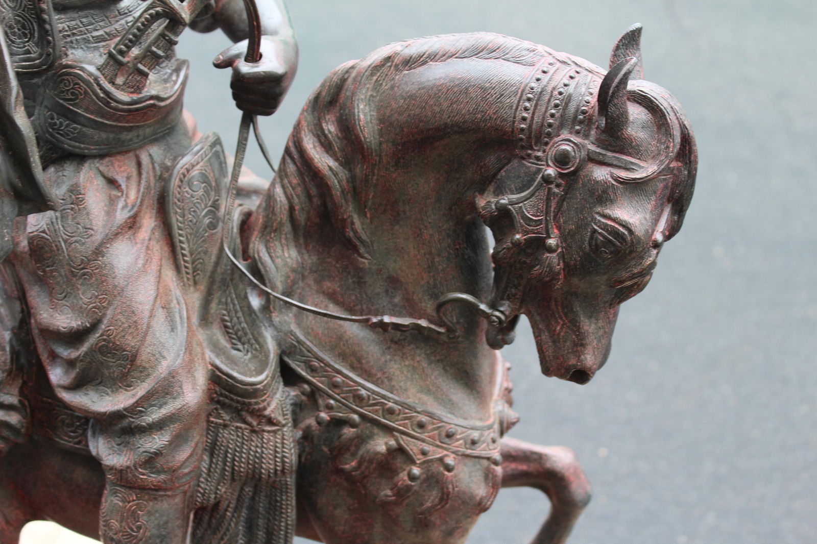 Original Sculpture , Double figure of a Arab on horseback & young girl Signed By - 9