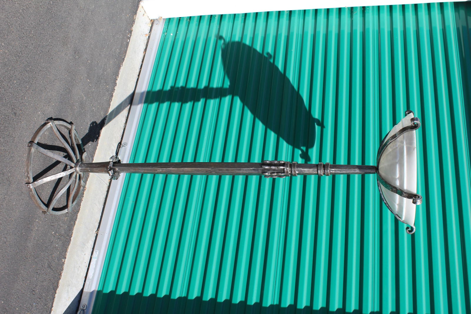 Art Deco/Modern Style Floor Lamp , Alabaster Shade - 11