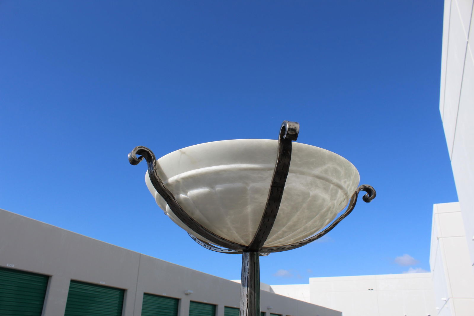 Art Deco/Modern Style Floor Lamp , Alabaster Shade - 17