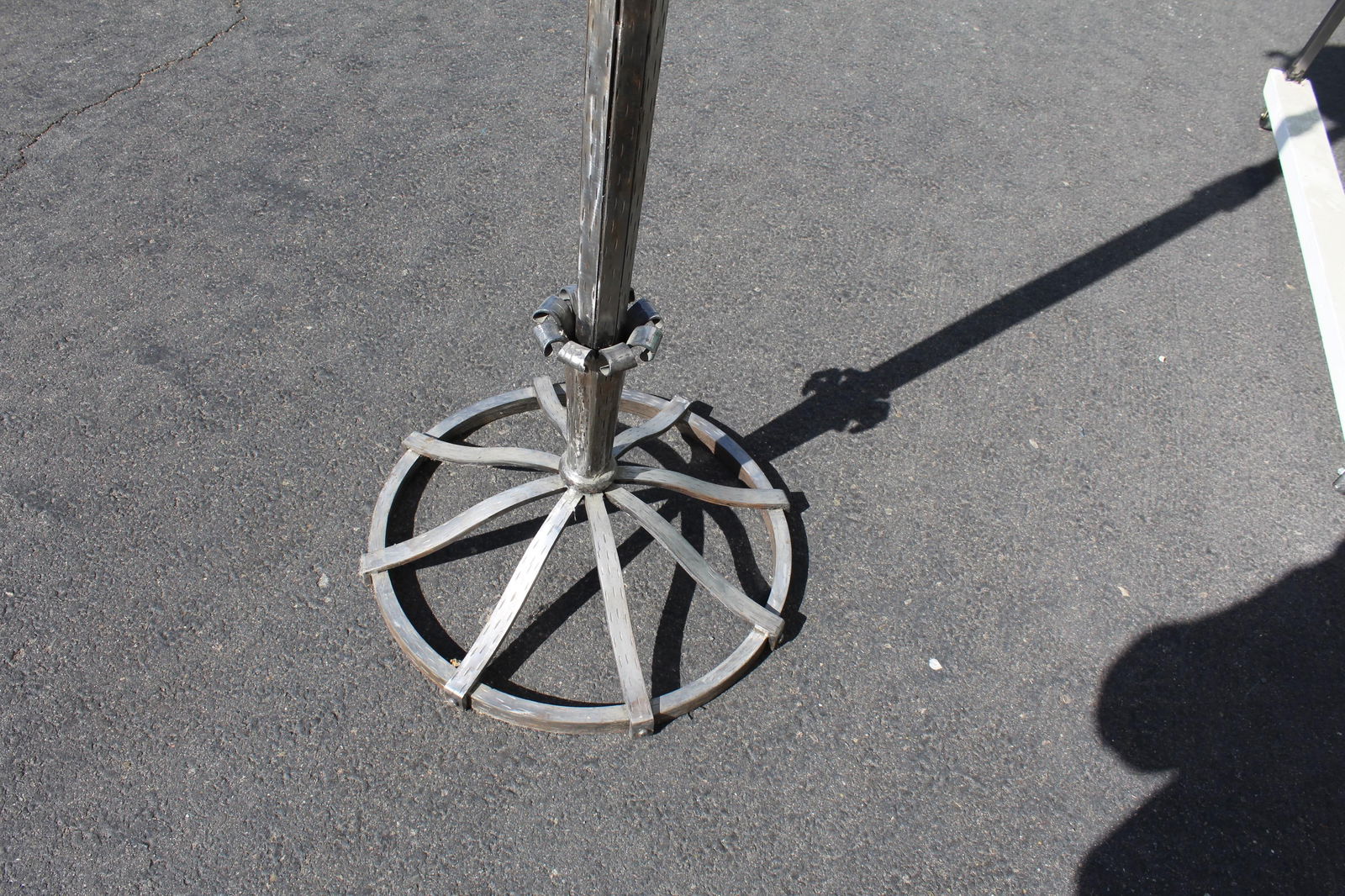 Art Deco/Modern Style Floor Lamp , Alabaster Shade - 9