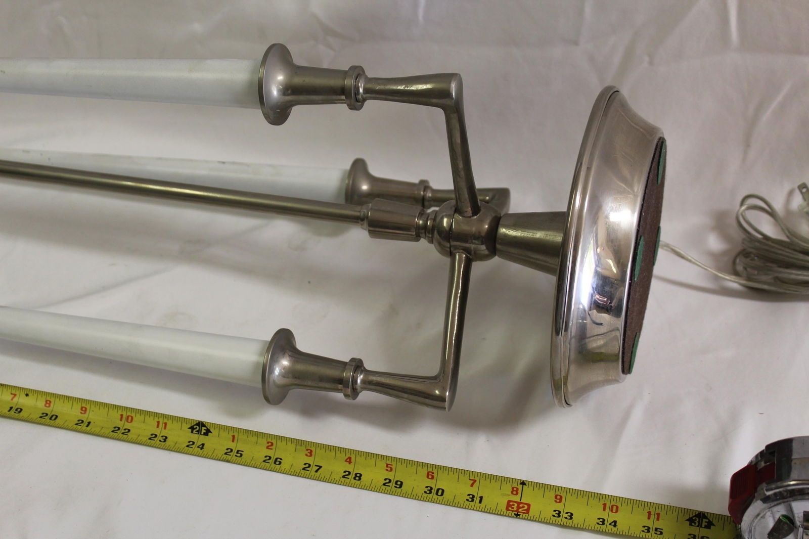 Mid Century/Modern Lamp with 3 Lights Hi-Pol Nickel - 3