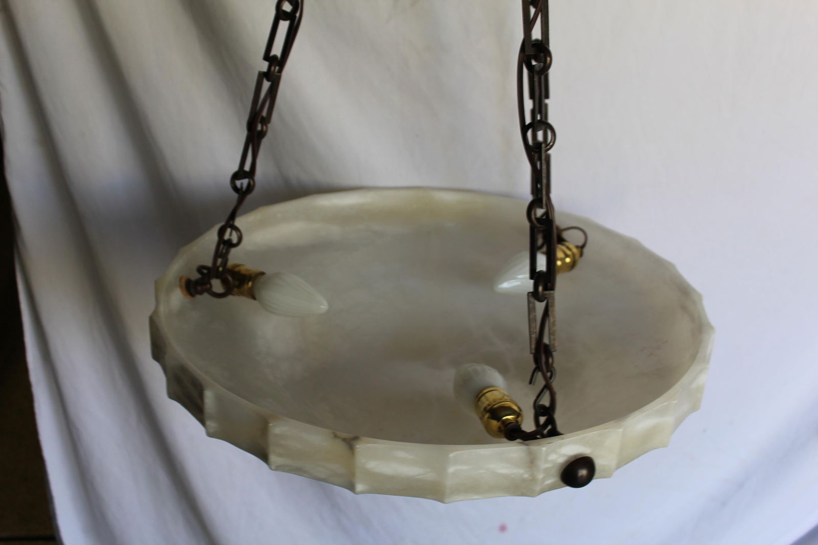 Mid-Century Modern Alabaster Chandelier - 10