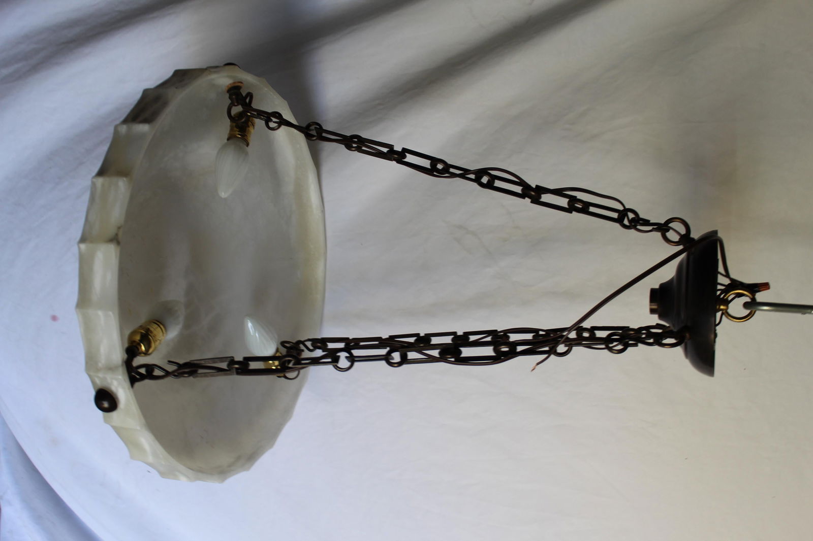 Mid-Century Modern Alabaster Chandelier - 18