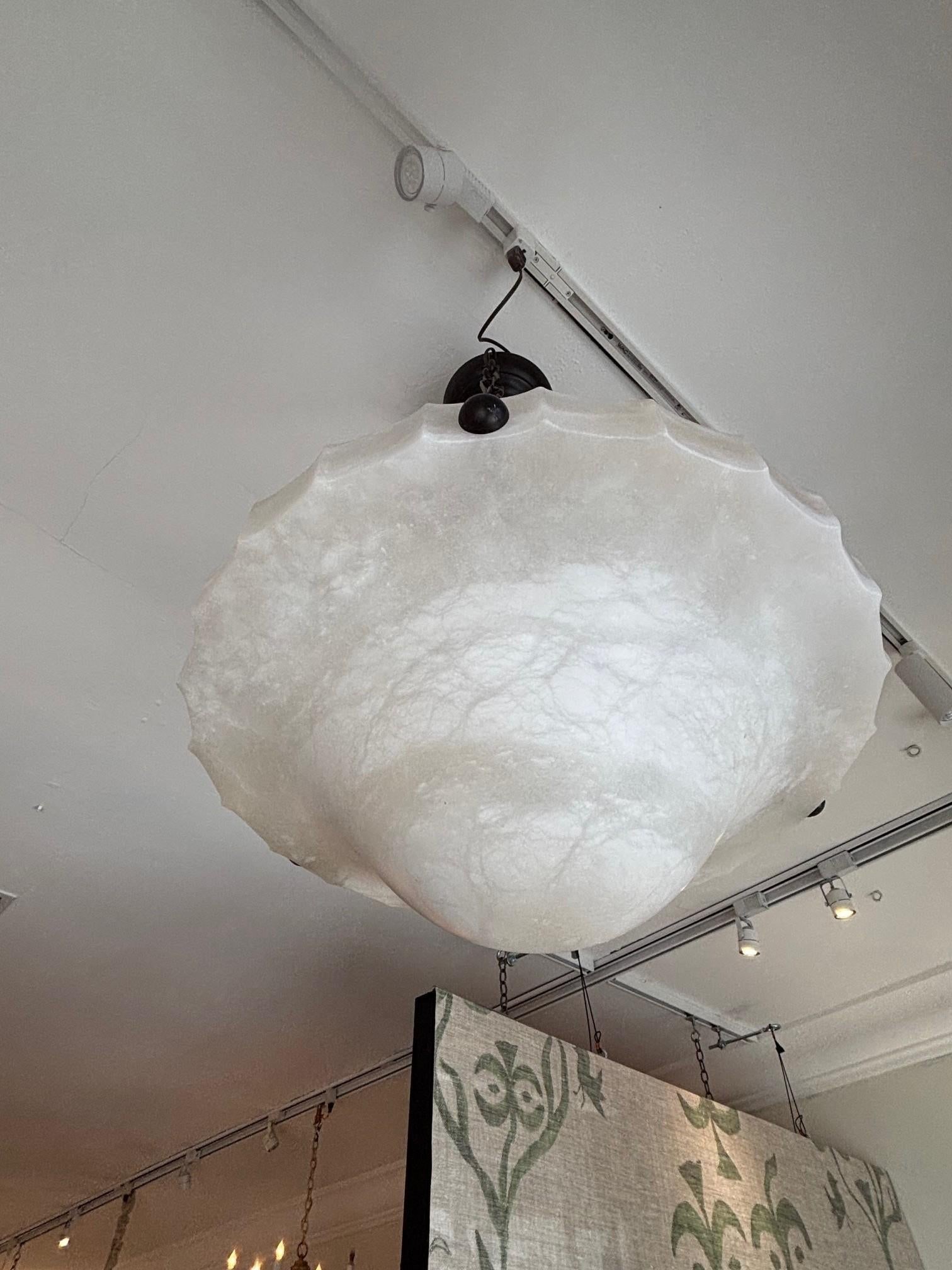 Mid-Century Modern Alabaster Chandelier - 19