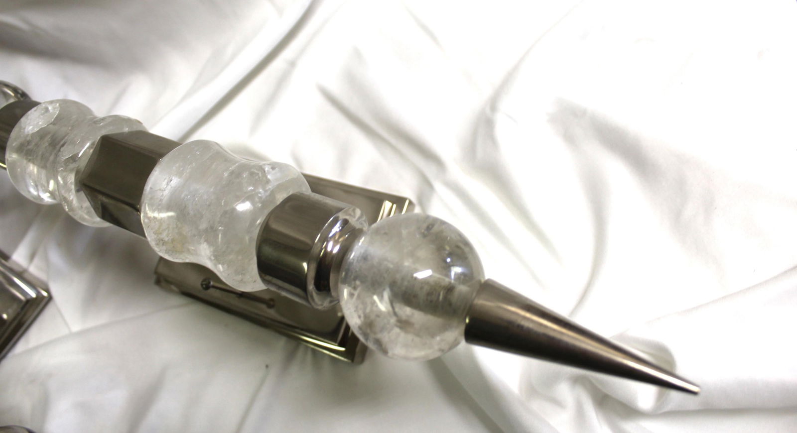 Mid-Century Modern/Deco Rock Crystal Sconces - 12