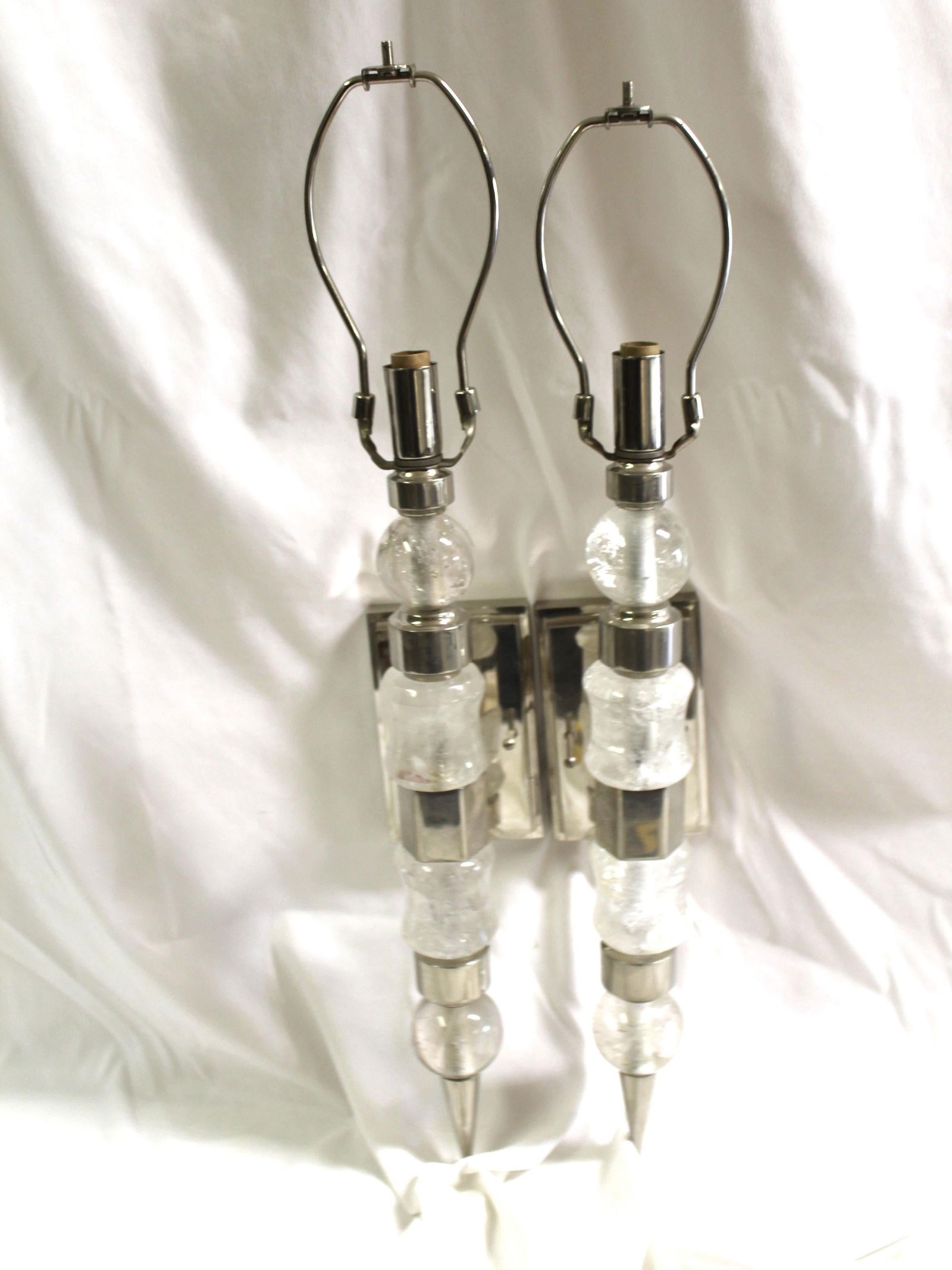 Mid-Century Modern/Deco Rock Crystal Sconces - 6