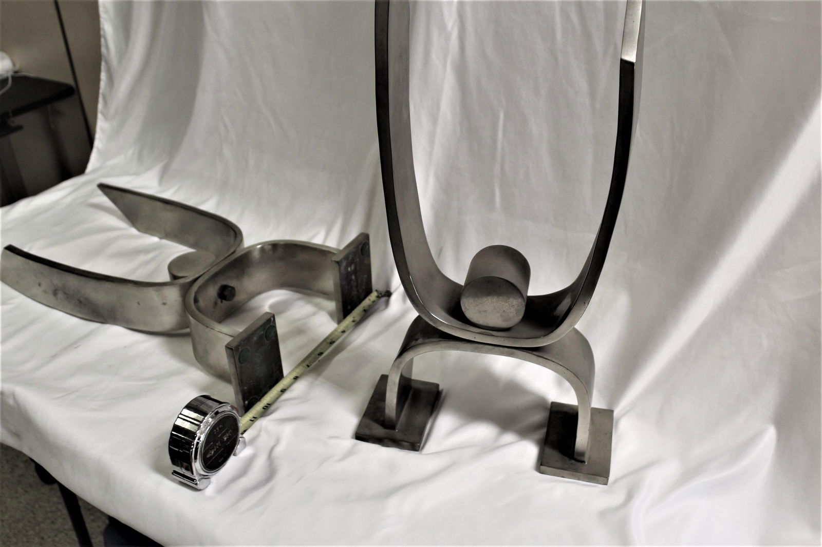 Modern/Art Deco Silver Andirons - 13