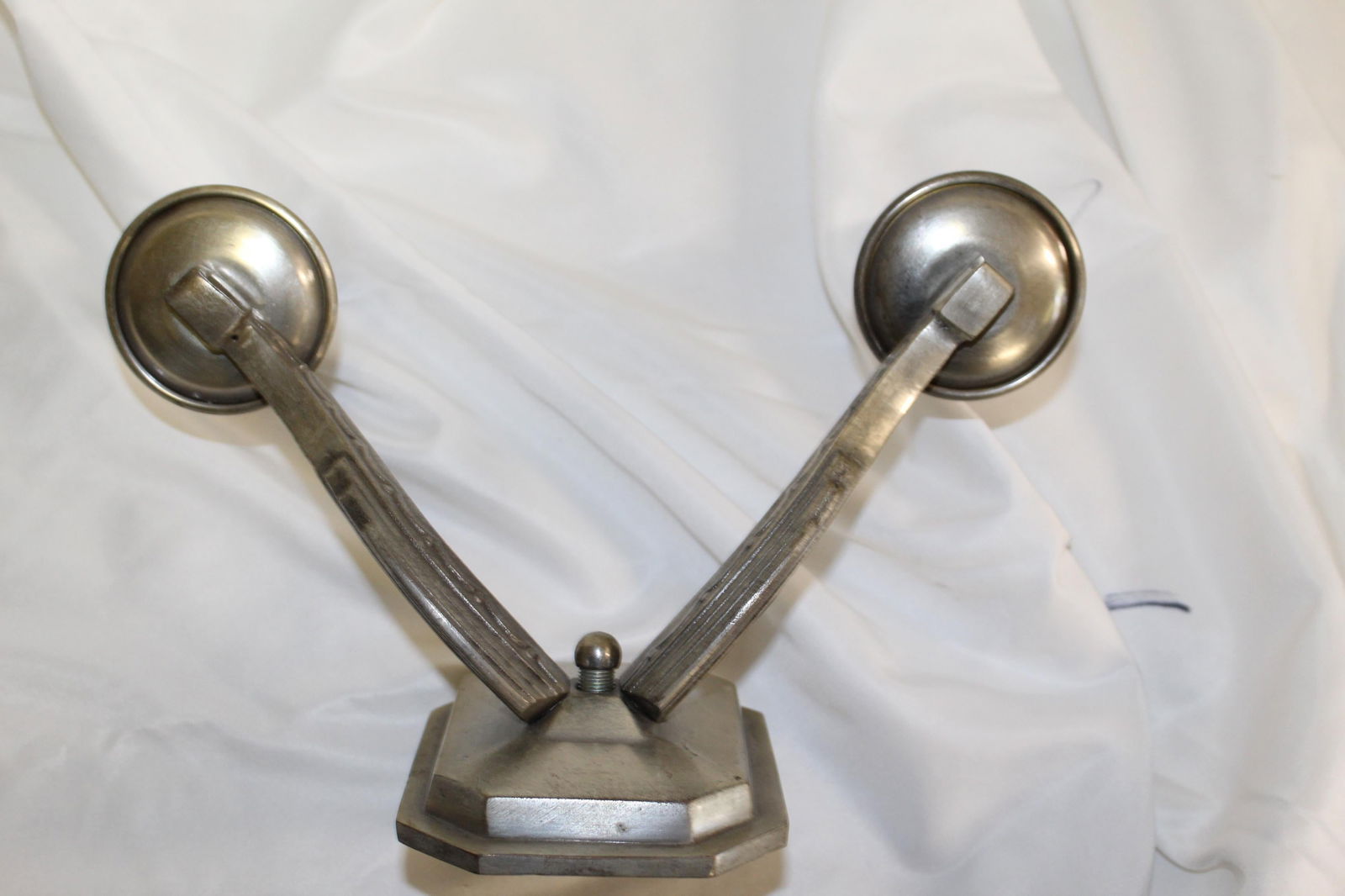 Mid Century /Modern/Deco Style Sconces , Nickel Finish , Pair - 12