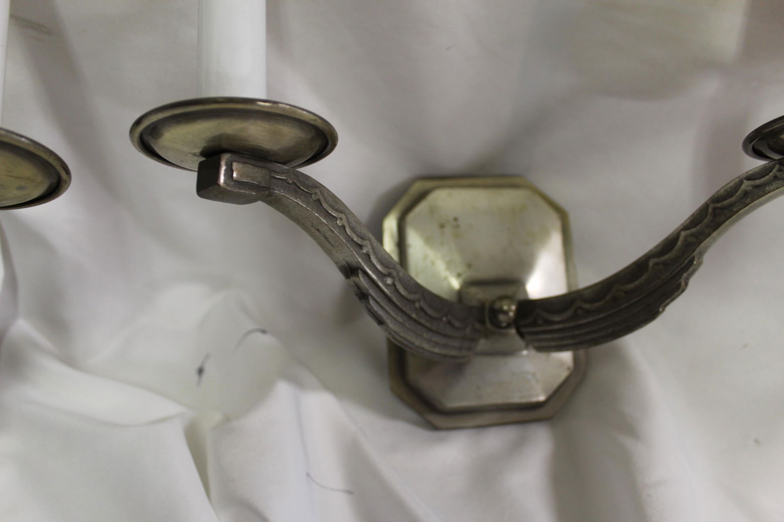 Mid Century /Modern/Deco Style Sconces , Nickel Finish , Pair - 8