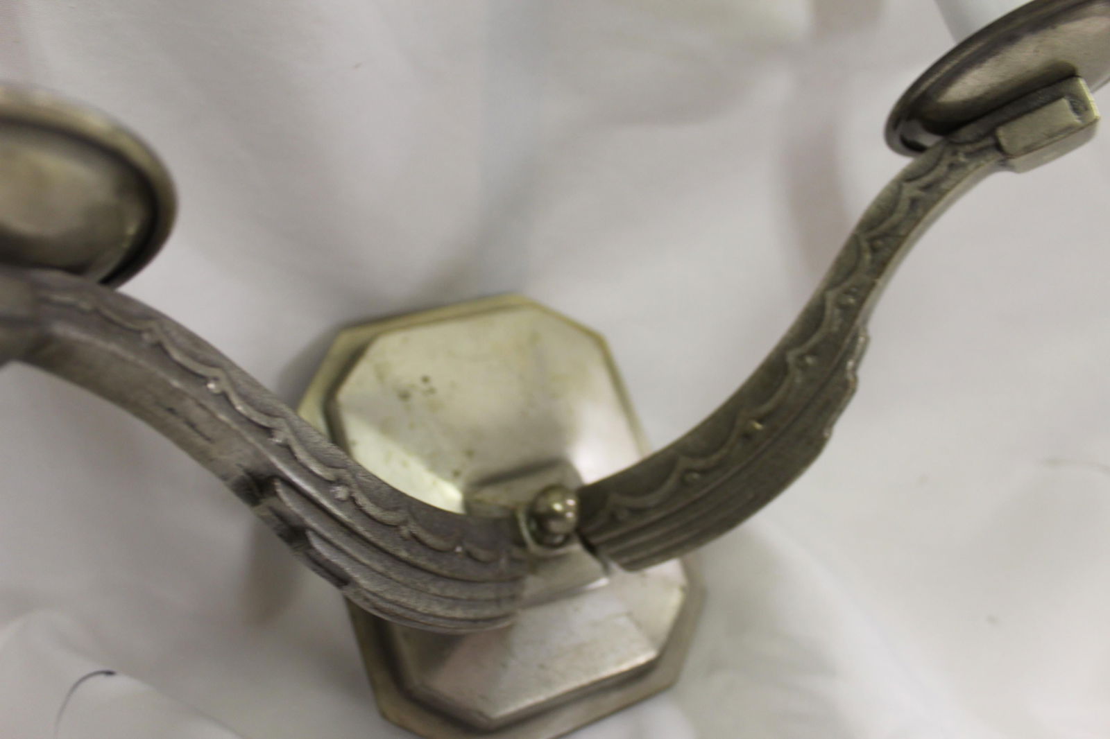 Mid Century /Modern/Deco Style Sconces , Nickel Finish , Pair - 9