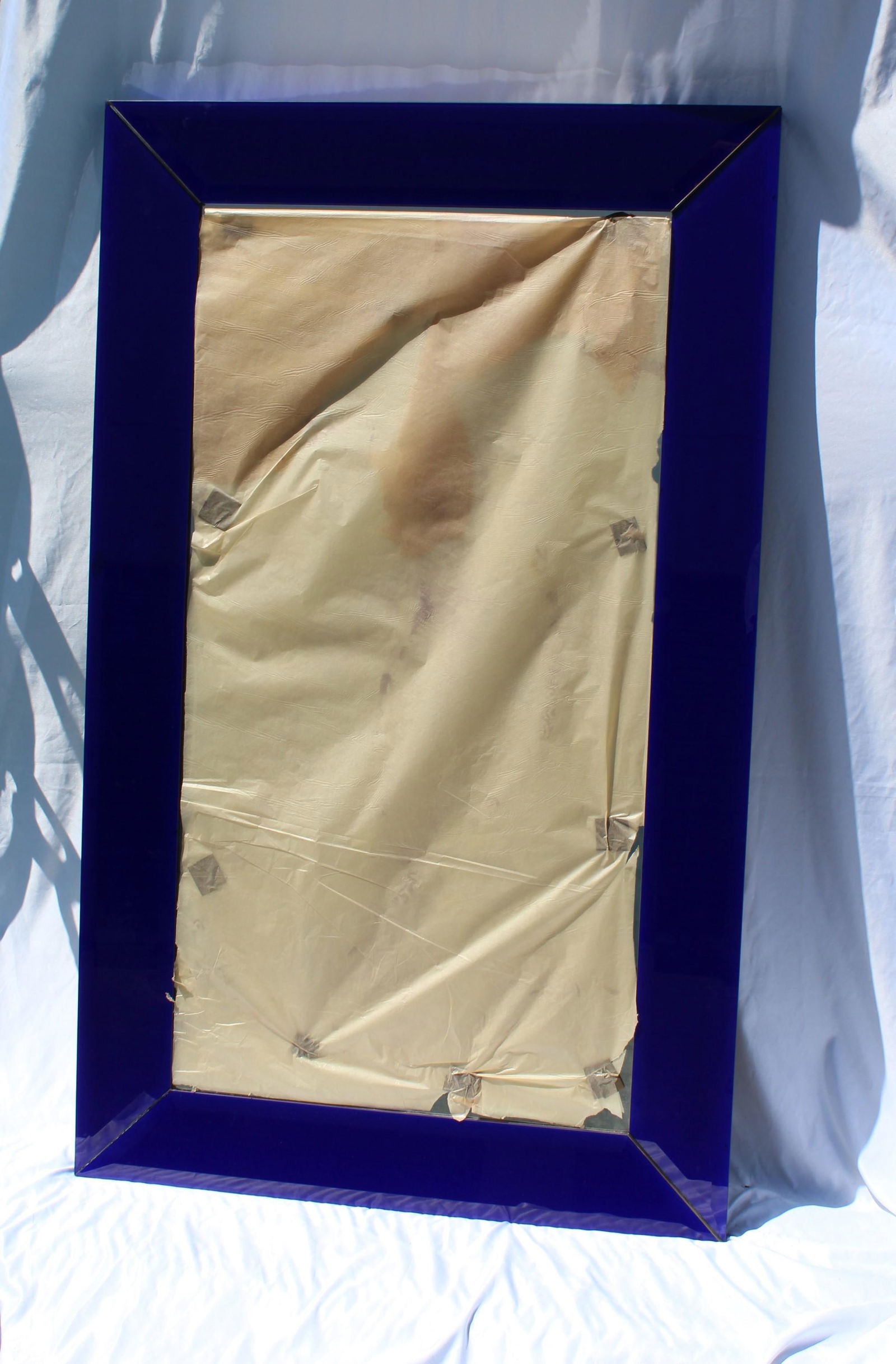 Mirror, Cobalt Blue, Mid-Century Modern, Beveled, Large Size, Custom Design - 13