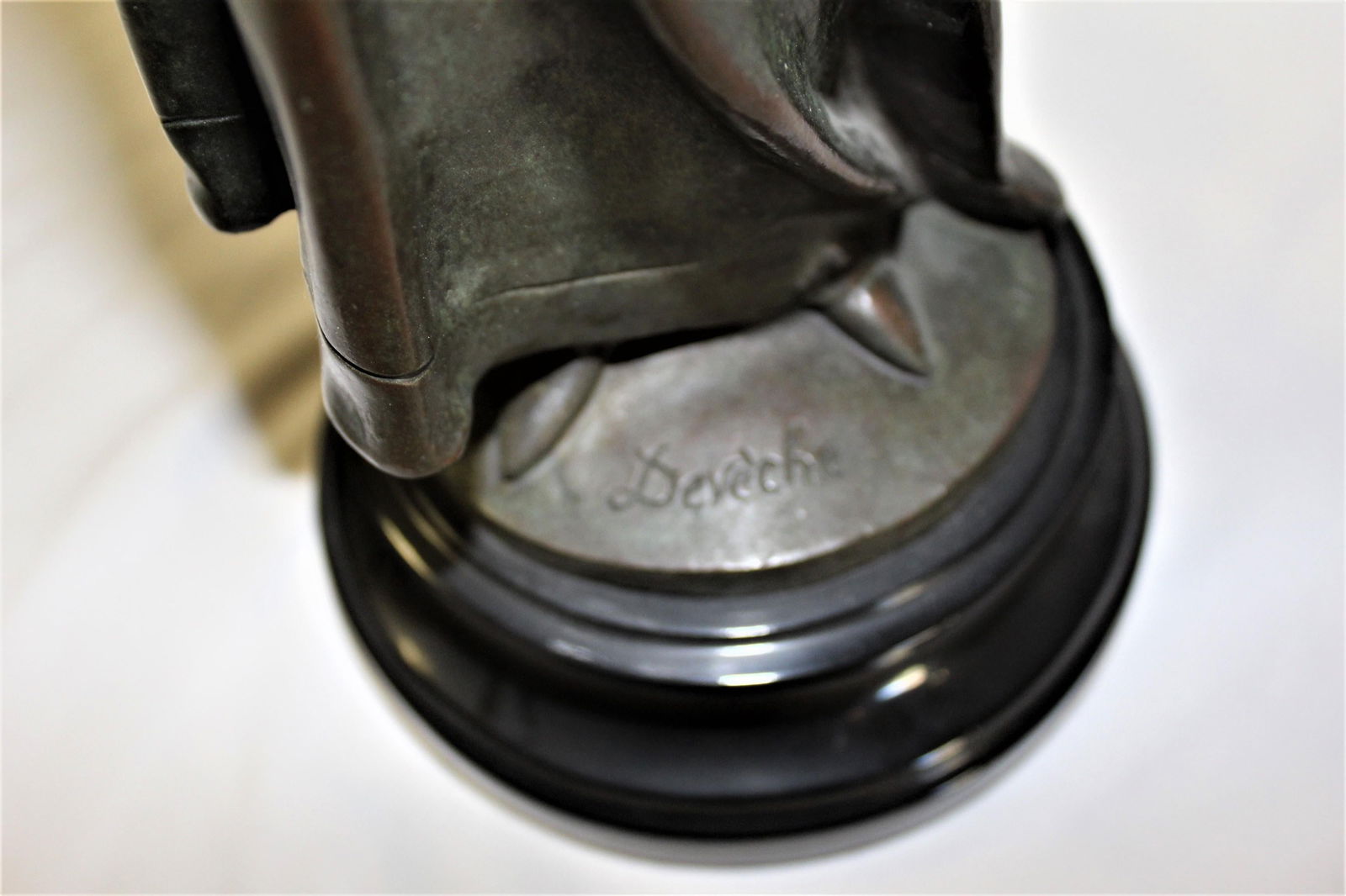 Art Nouveau Bronze Lady, Marble Base 'The book Lady' - 14