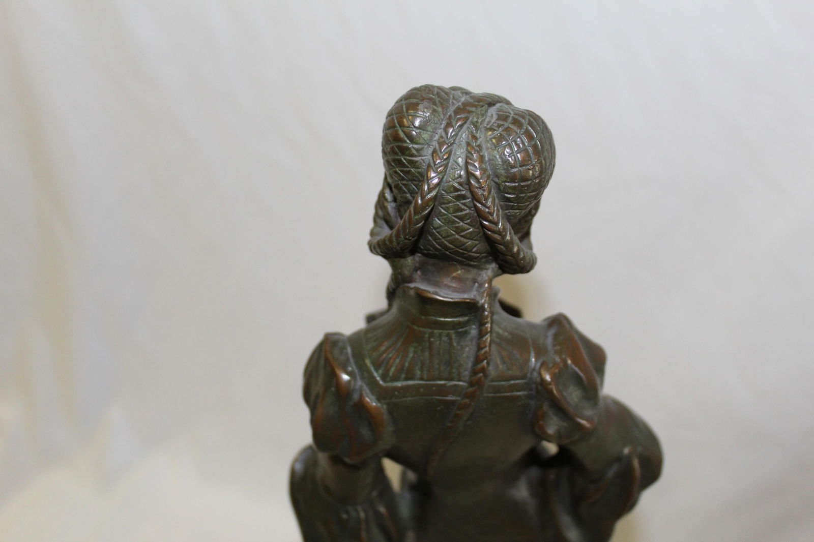 Art Nouveau Bronze Lady, Marble Base 'The book Lady' - 18