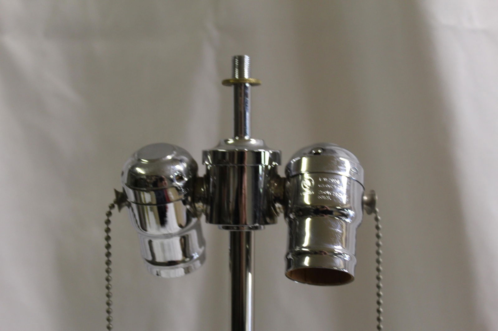 Mid-Century Modern/Deco Lamp Rock Crystal and Chrome - 3