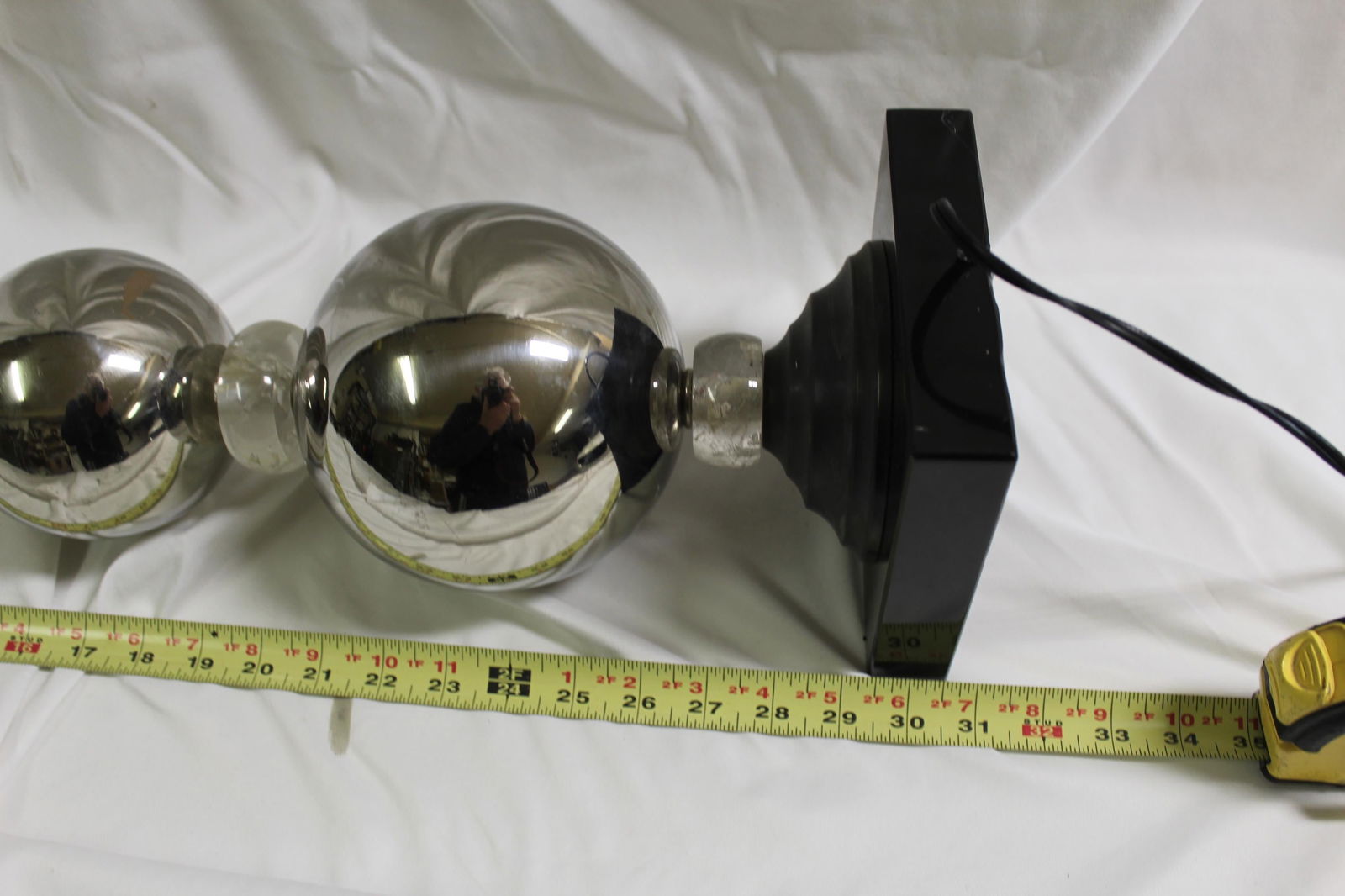 Mid-Century Modern/Deco Lamp Rock Crystal and Chrome - 5