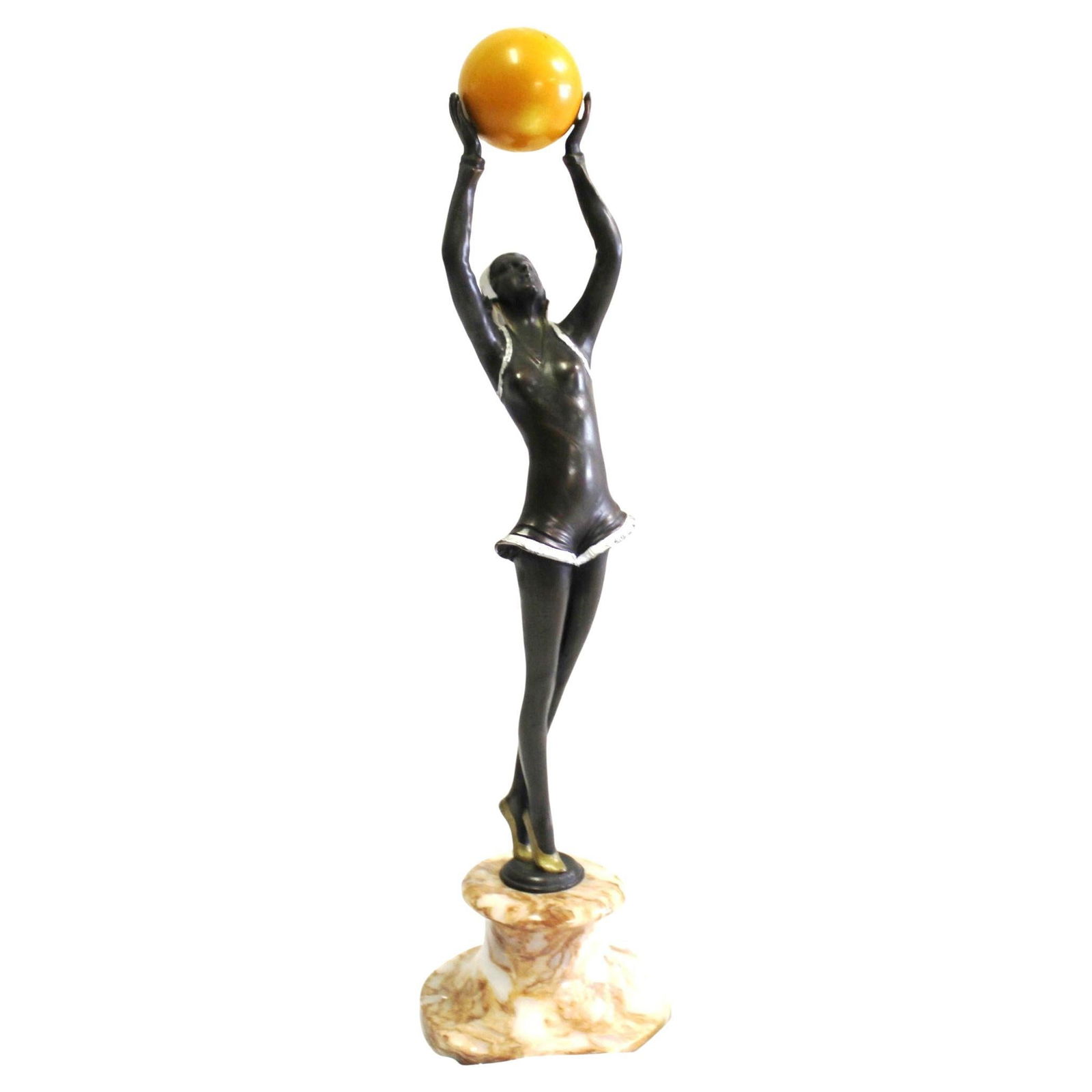 Mid Century /Modern/Deco Style Sculpture , Bronze Girl - 17