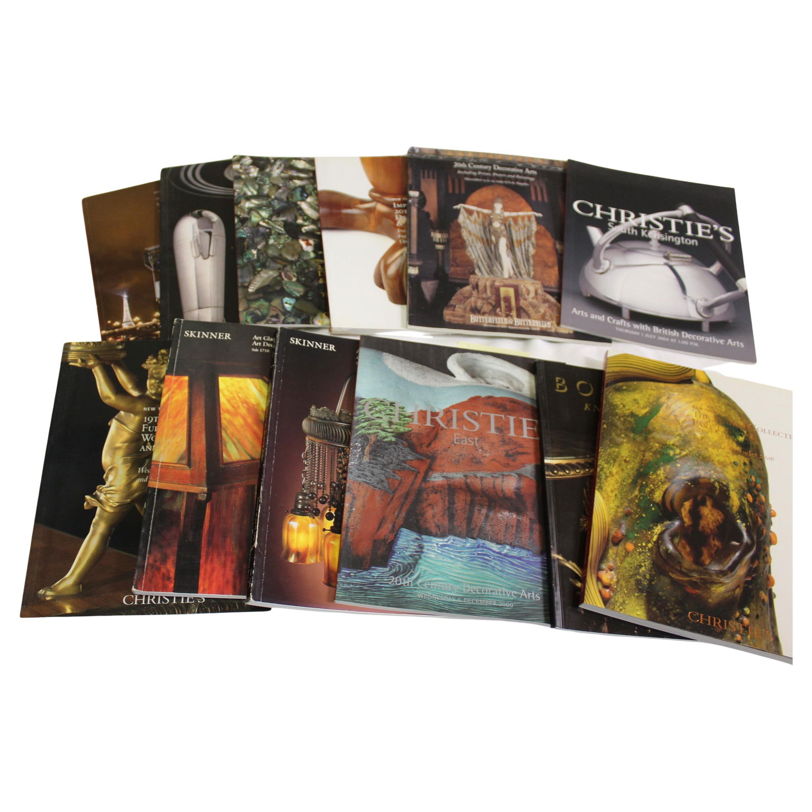 Mid Century/Modern Auction Catalogs, 12 Various: A mixed collection of Vintage Auction Catalogs from Sotheby's ,Butterfields ,Christies and others . Mostly for Art Deco Sales . See detailed photos . From a private collection of 100,s more now for