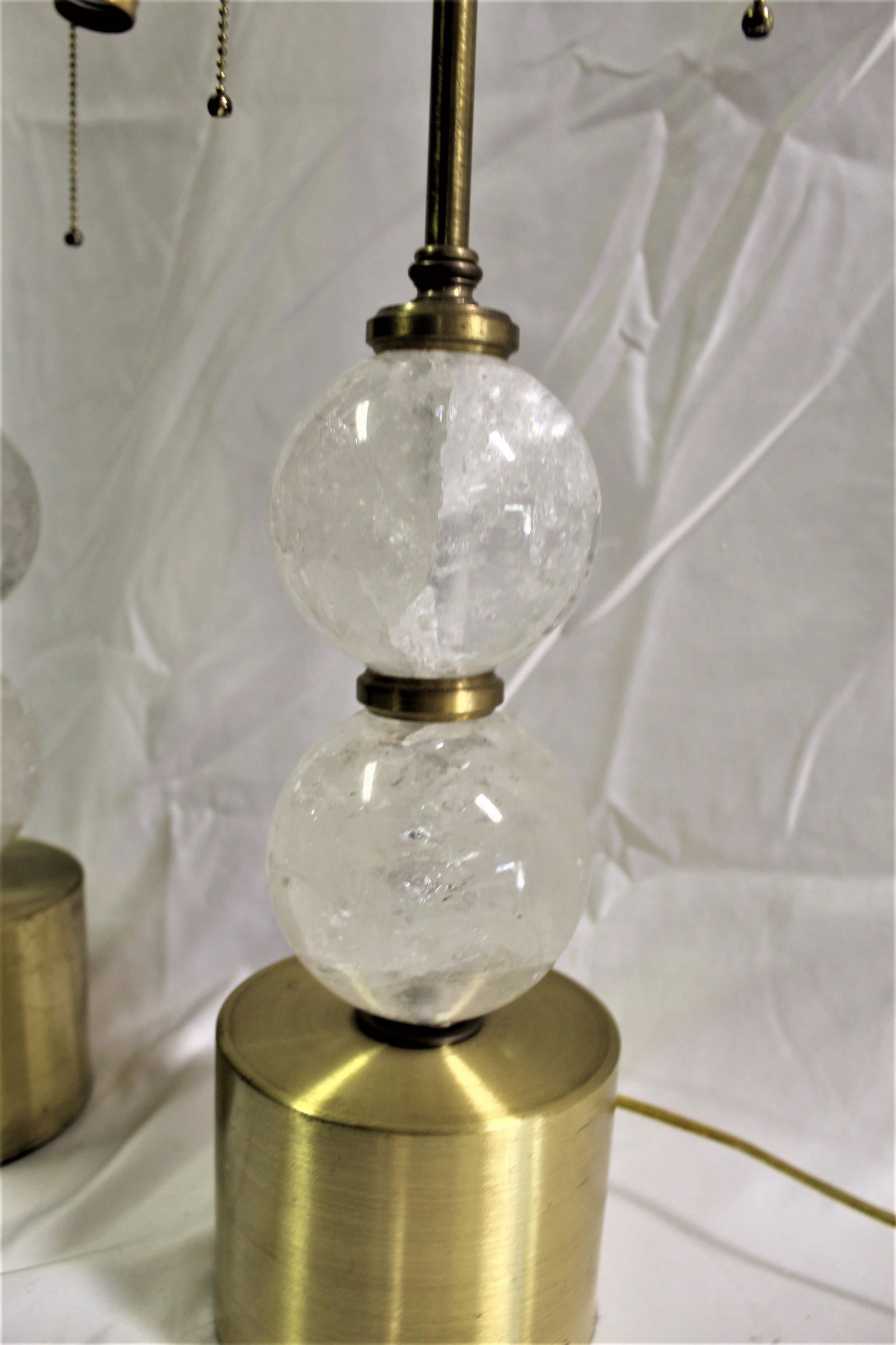 Brass & Rock Crystal Lamps - 11