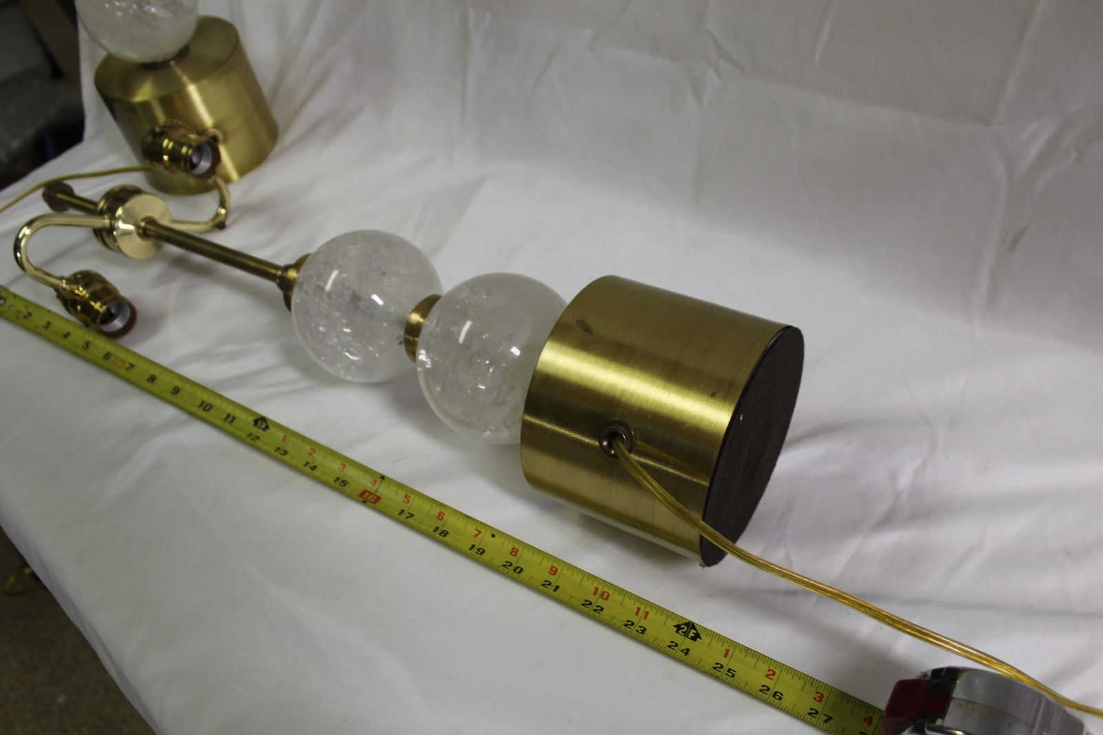 Brass & Rock Crystal Lamps - 6