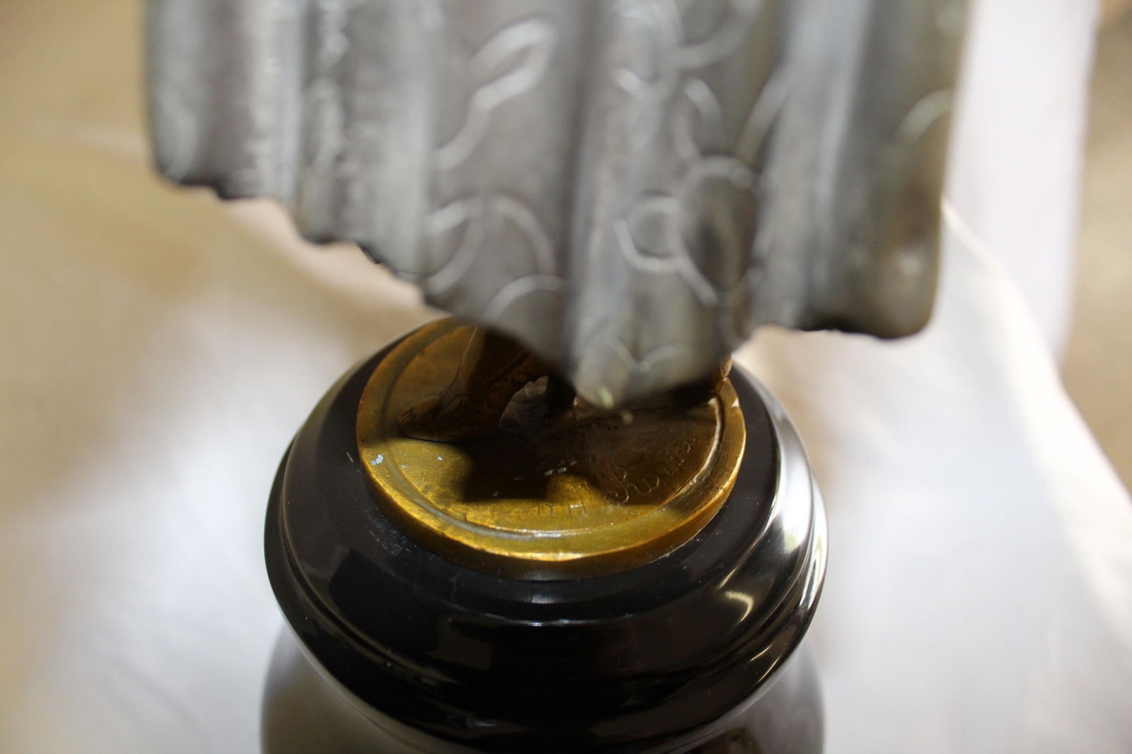 Art Deco Sculpture, Lady the Book Lady Bronze and Marble - 12