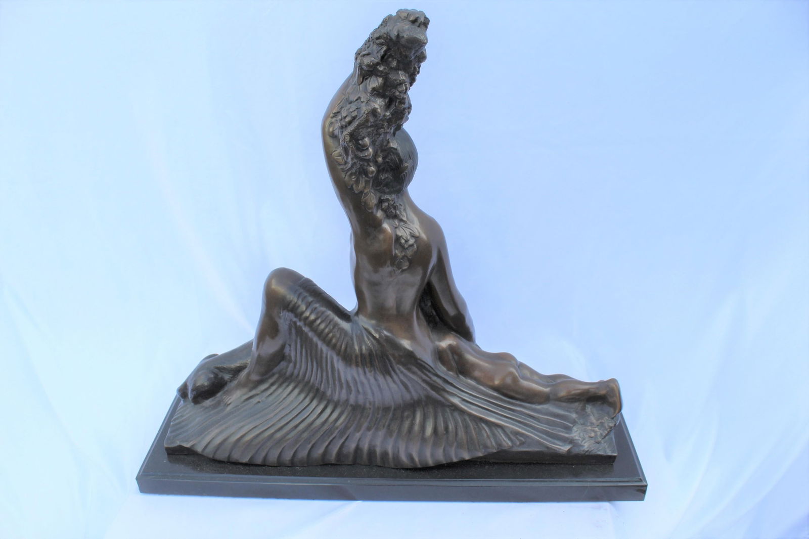 Art Deco Sculpture, Semi-Nude Girl with Boy and Dog After Delandre Large - 10