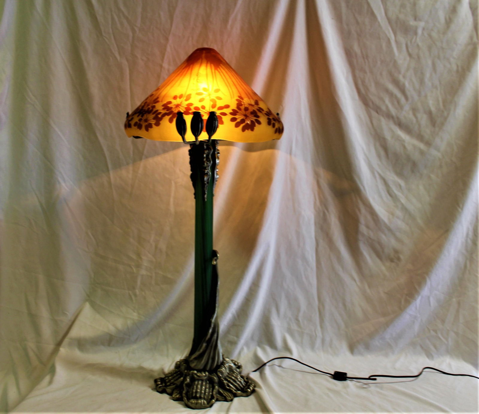 Large Deco Mushroom Lamp, Manner of Galle' - 13