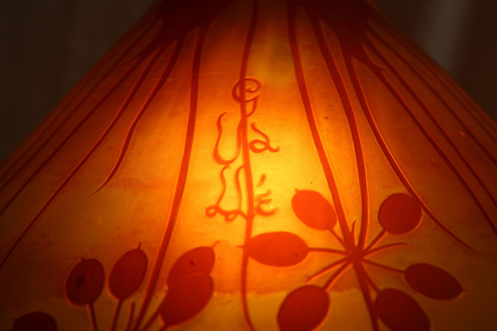 Large Deco Mushroom Lamp, Manner of Galle' - 15