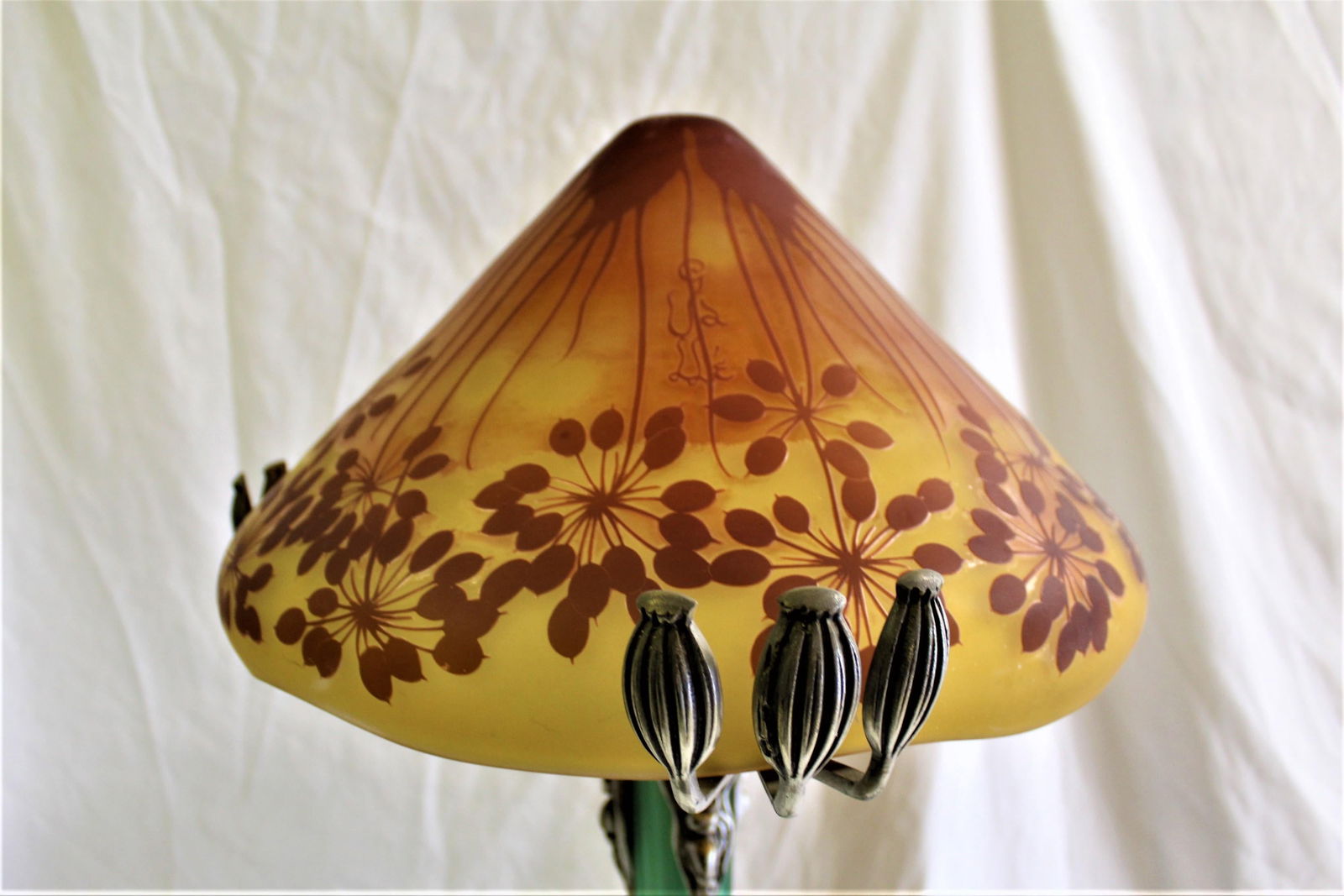 Large Deco Mushroom Lamp, Manner of Galle' - 8