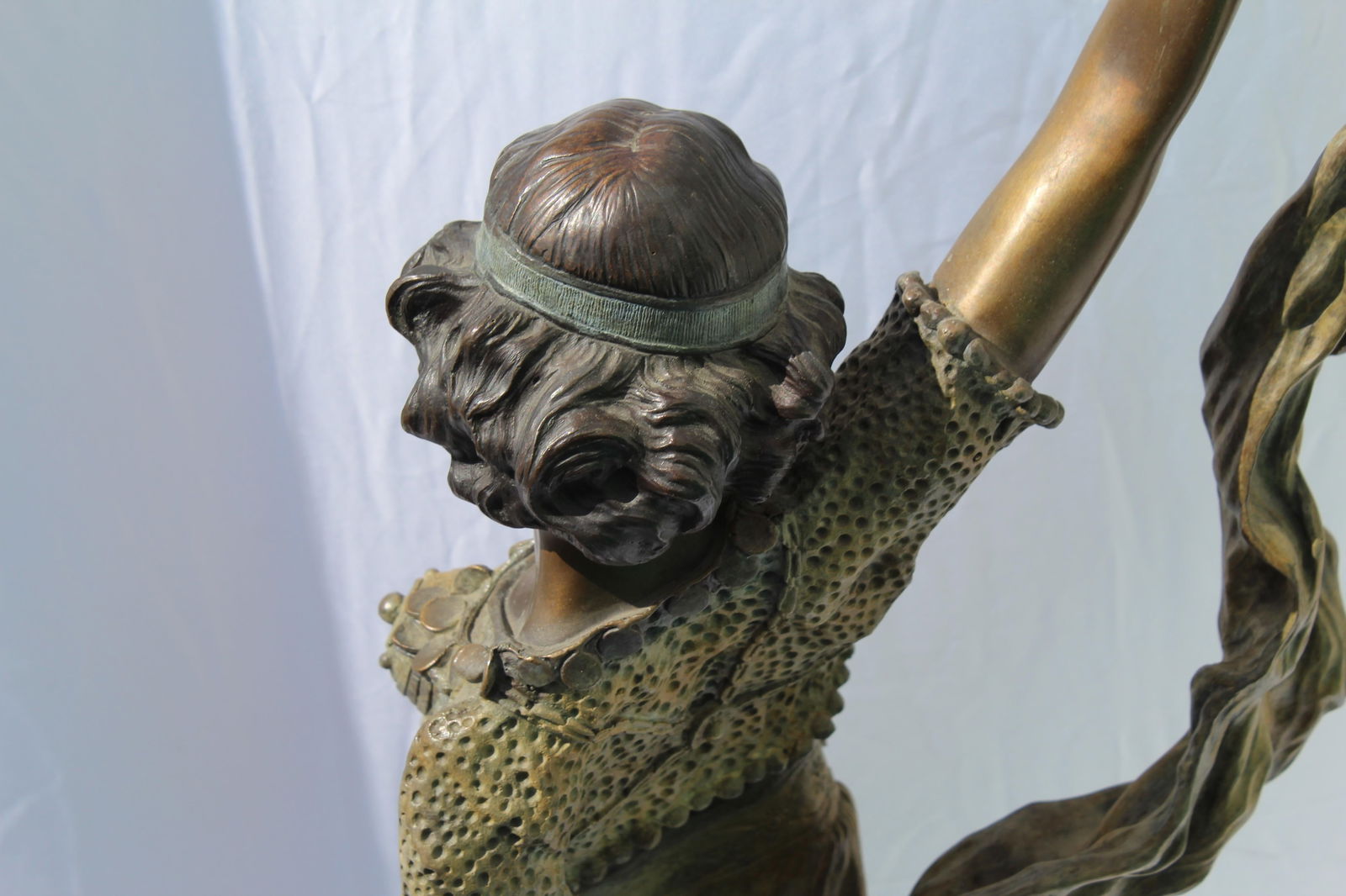 Art deco Style , Lady in Eastern Dance pose , Bronze , Large - 14