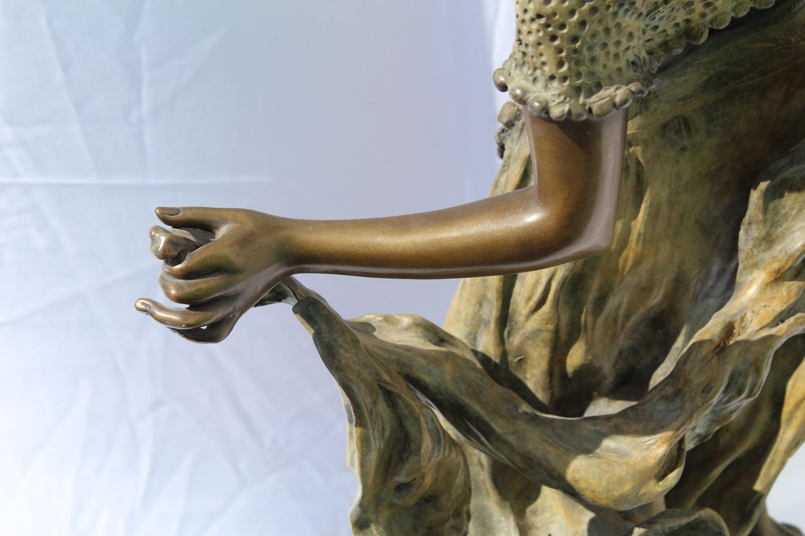 Art deco Style , Lady in Eastern Dance pose , Bronze , Large - 16