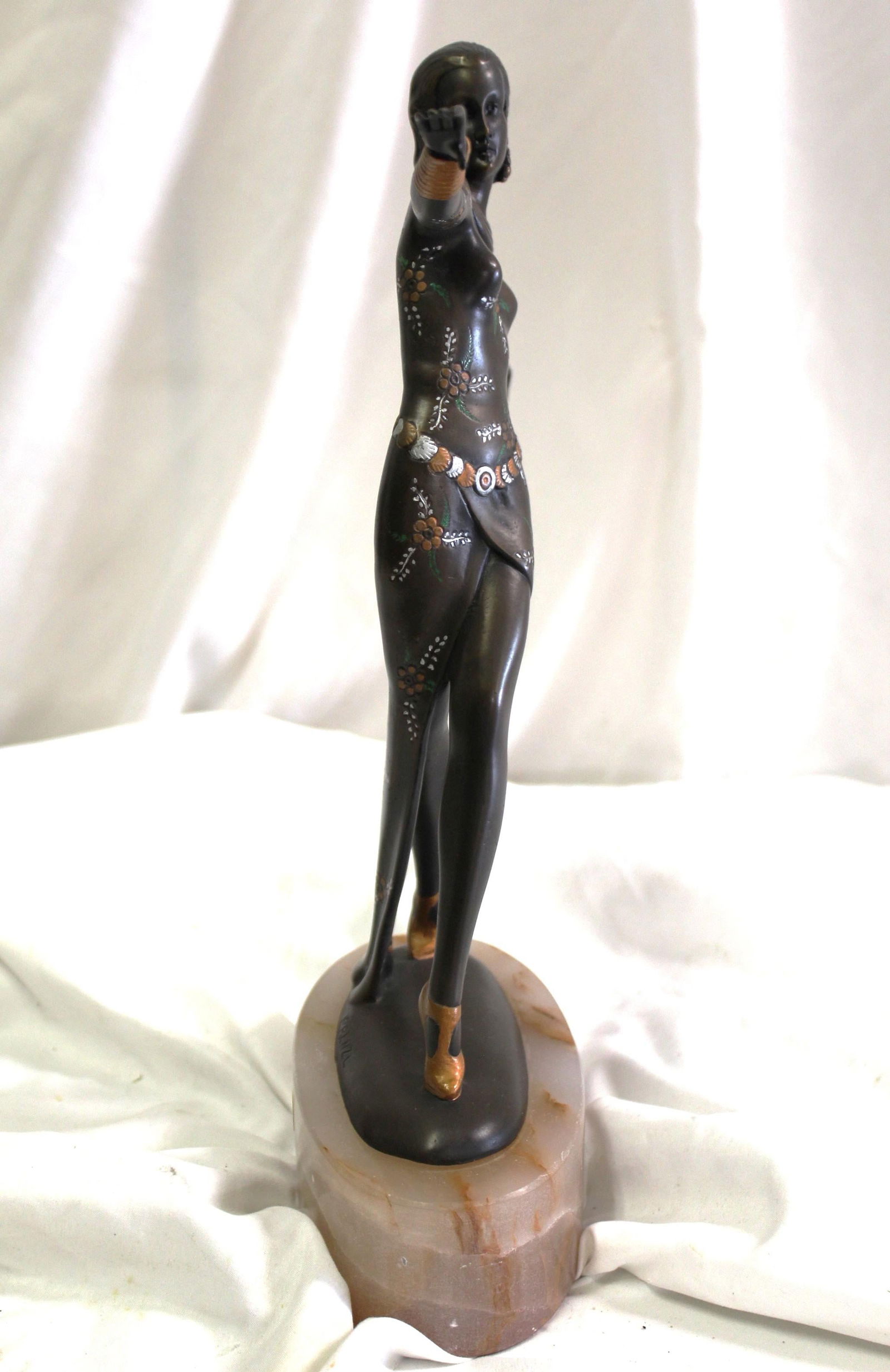 Art Deco Bronze , Dancer , England After Lorenzl - 10