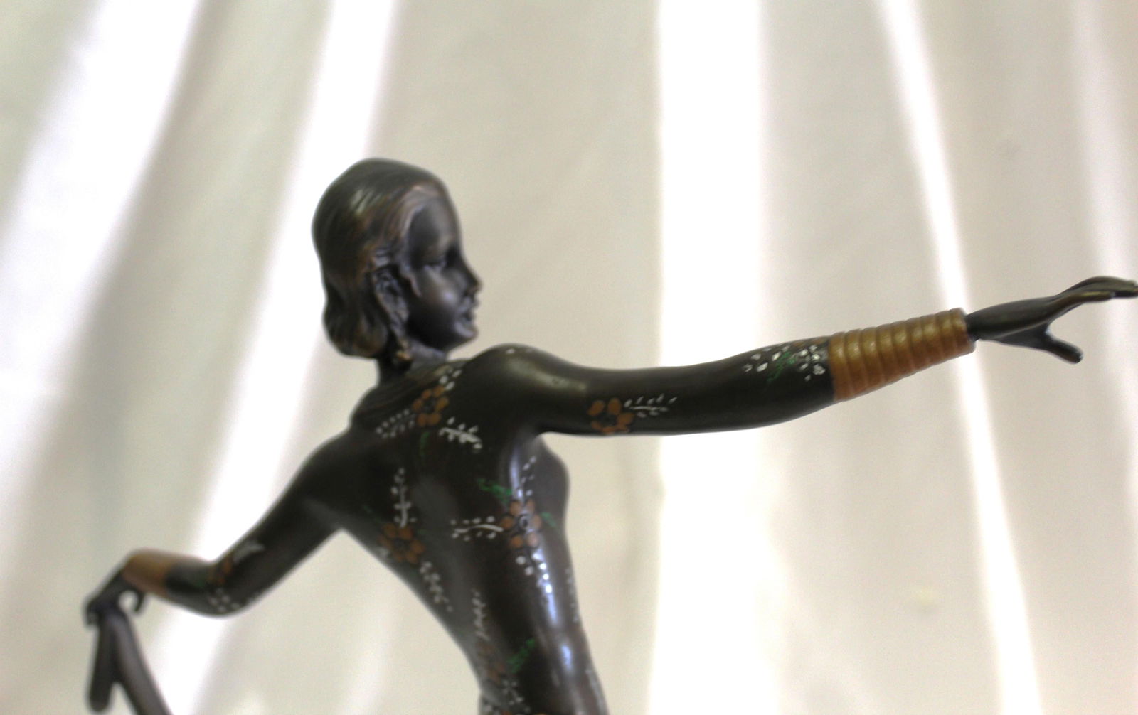 Art Deco Bronze , Dancer , England After Lorenzl - 12