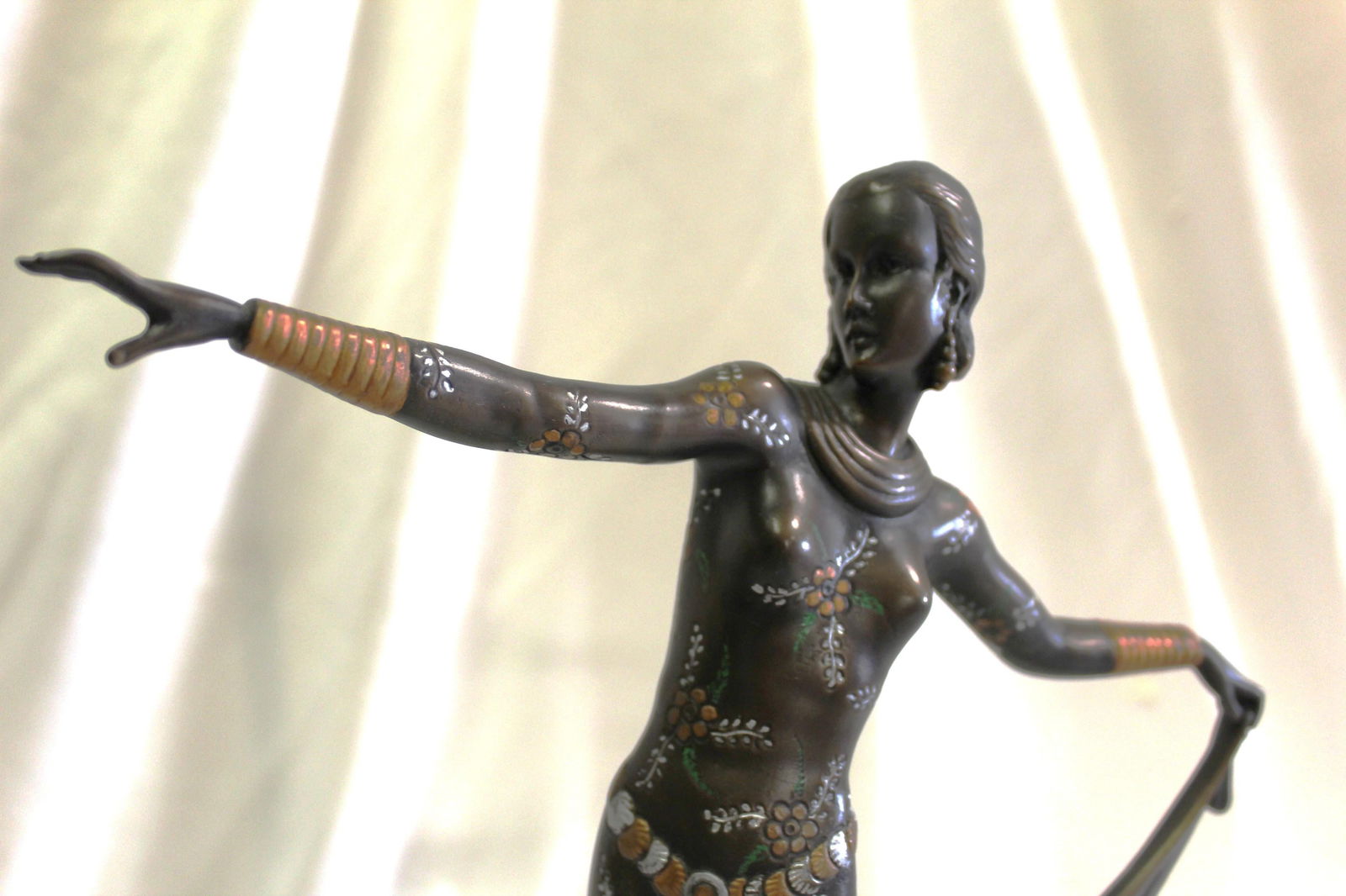 Art Deco Bronze , Dancer , England After Lorenzl - 19