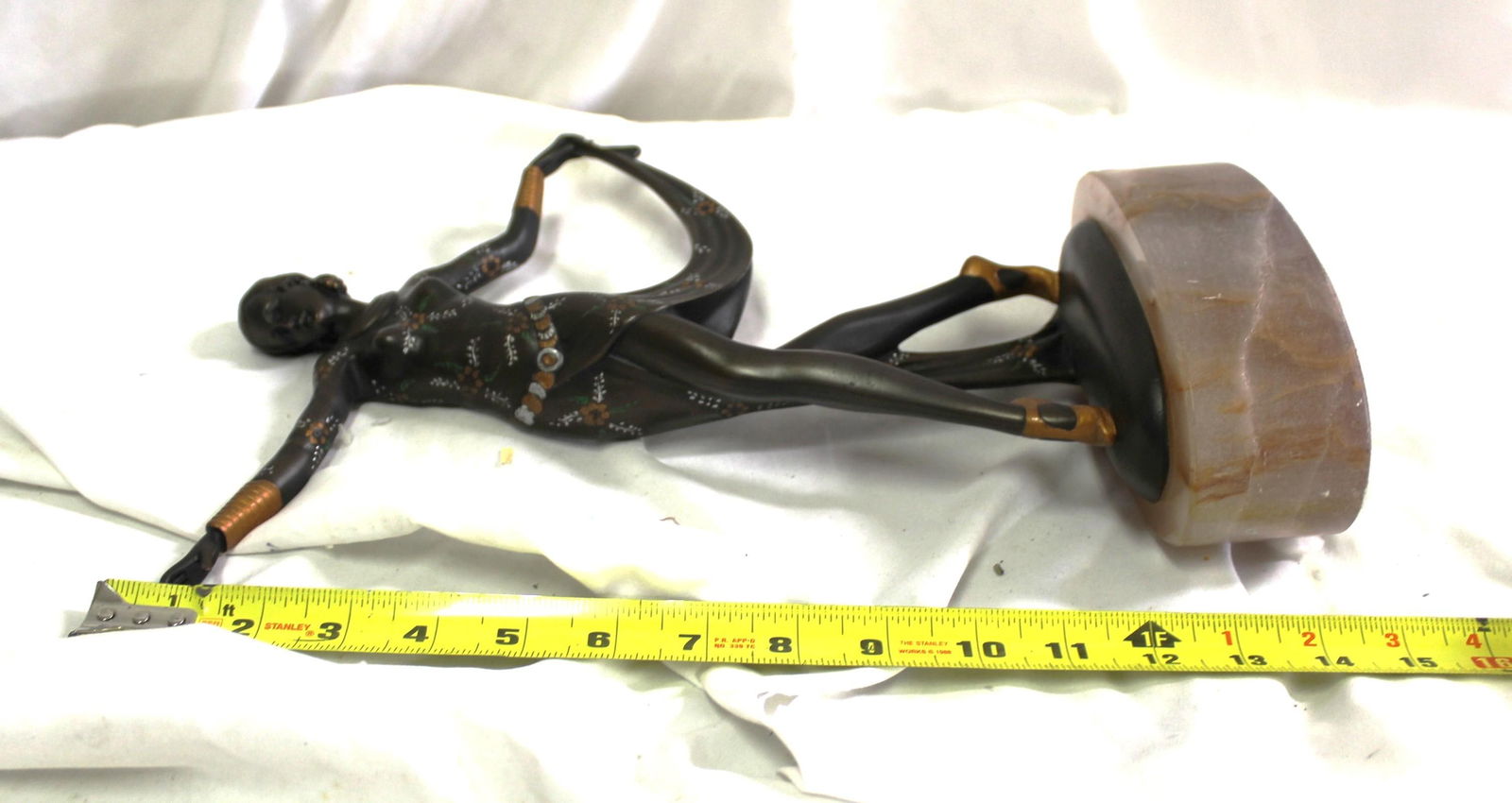 Art Deco Bronze , Dancer , England After Lorenzl - 4