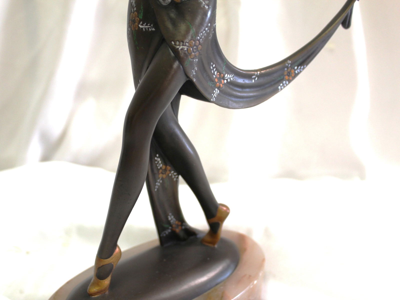 Art Deco Bronze , Dancer , England After Lorenzl - 9
