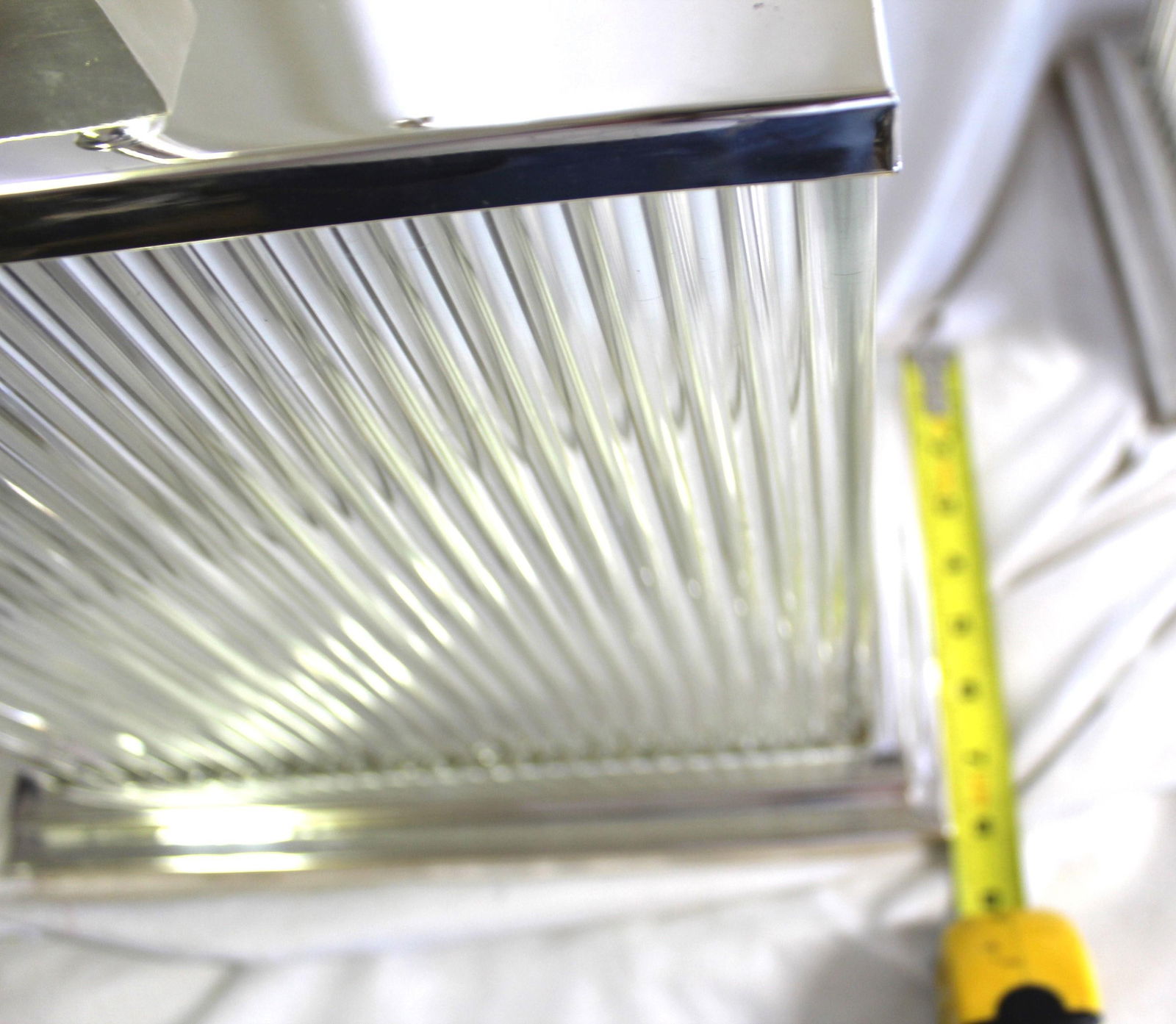 Modern / Deco Silver Glass Rod Lamps Pr - 11