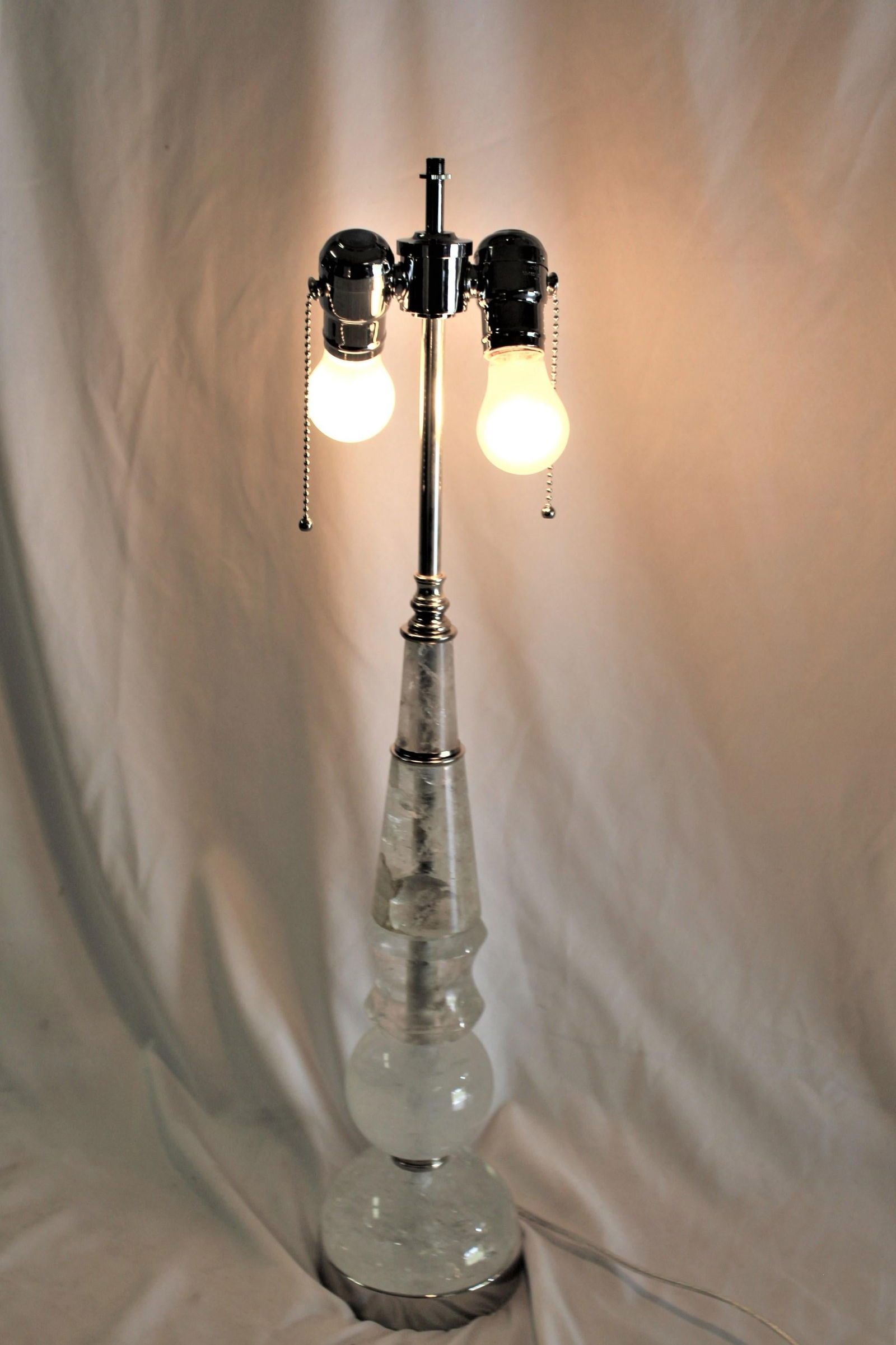 Rock Crystal Lamps Deco /Modern Design a Pair - 11