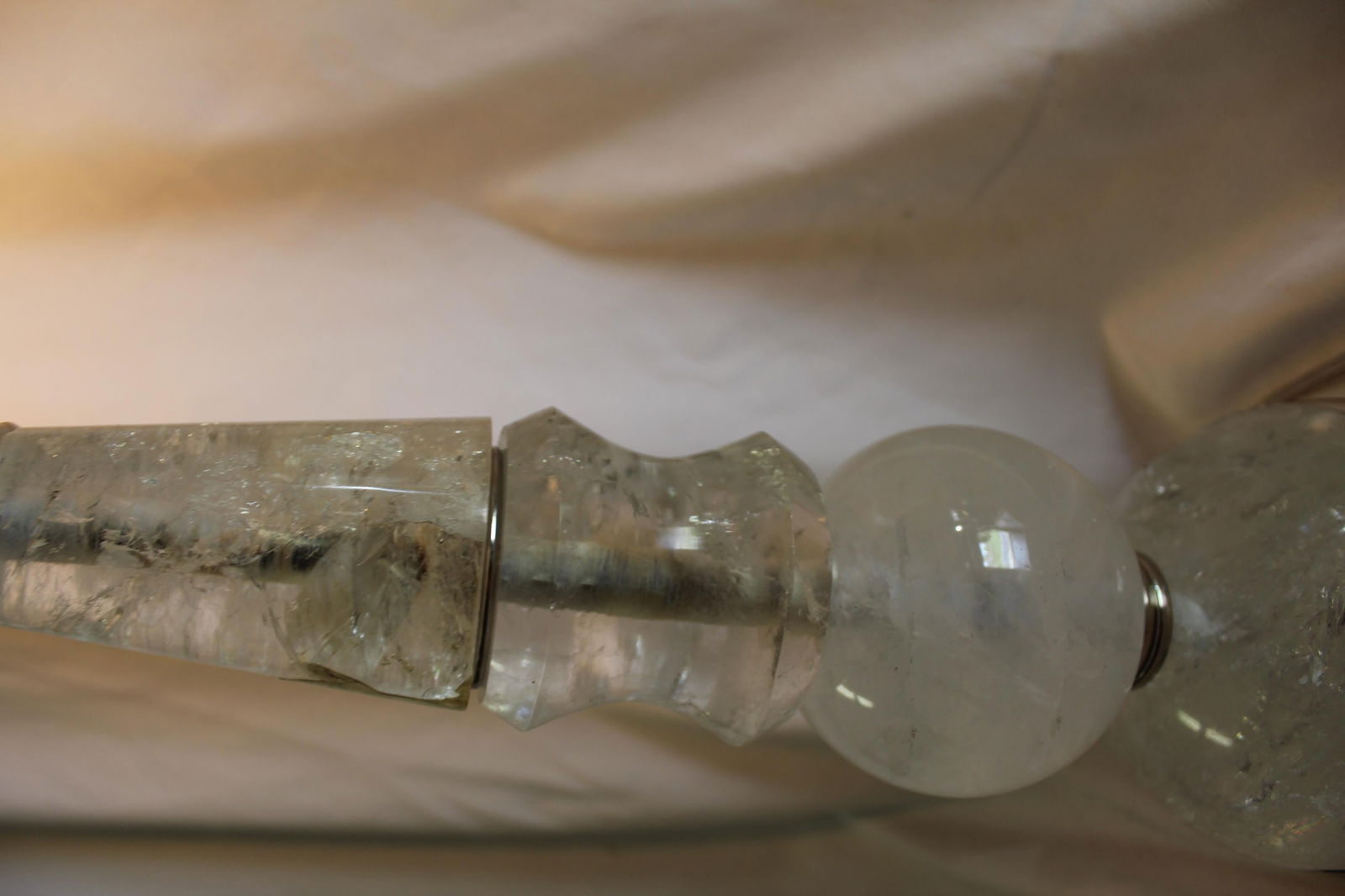 Rock Crystal Lamps Deco /Modern Design a Pair - 13