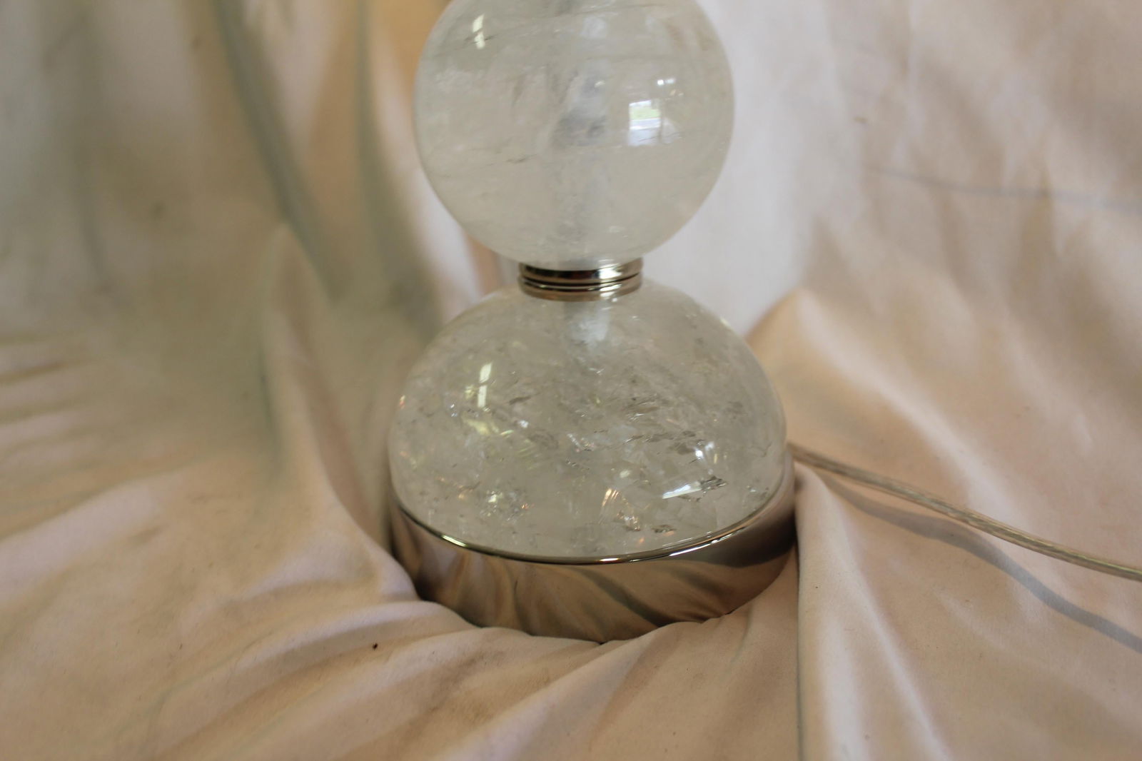 Rock Crystal Lamps Deco /Modern Design a Pair - 4