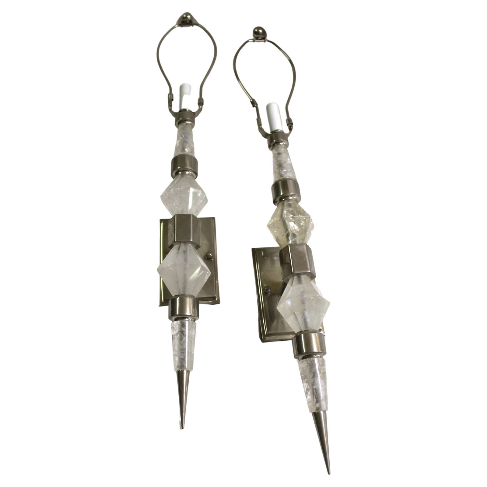 Mid-Century Modern /Deco Rock Crystal Sconces - 2