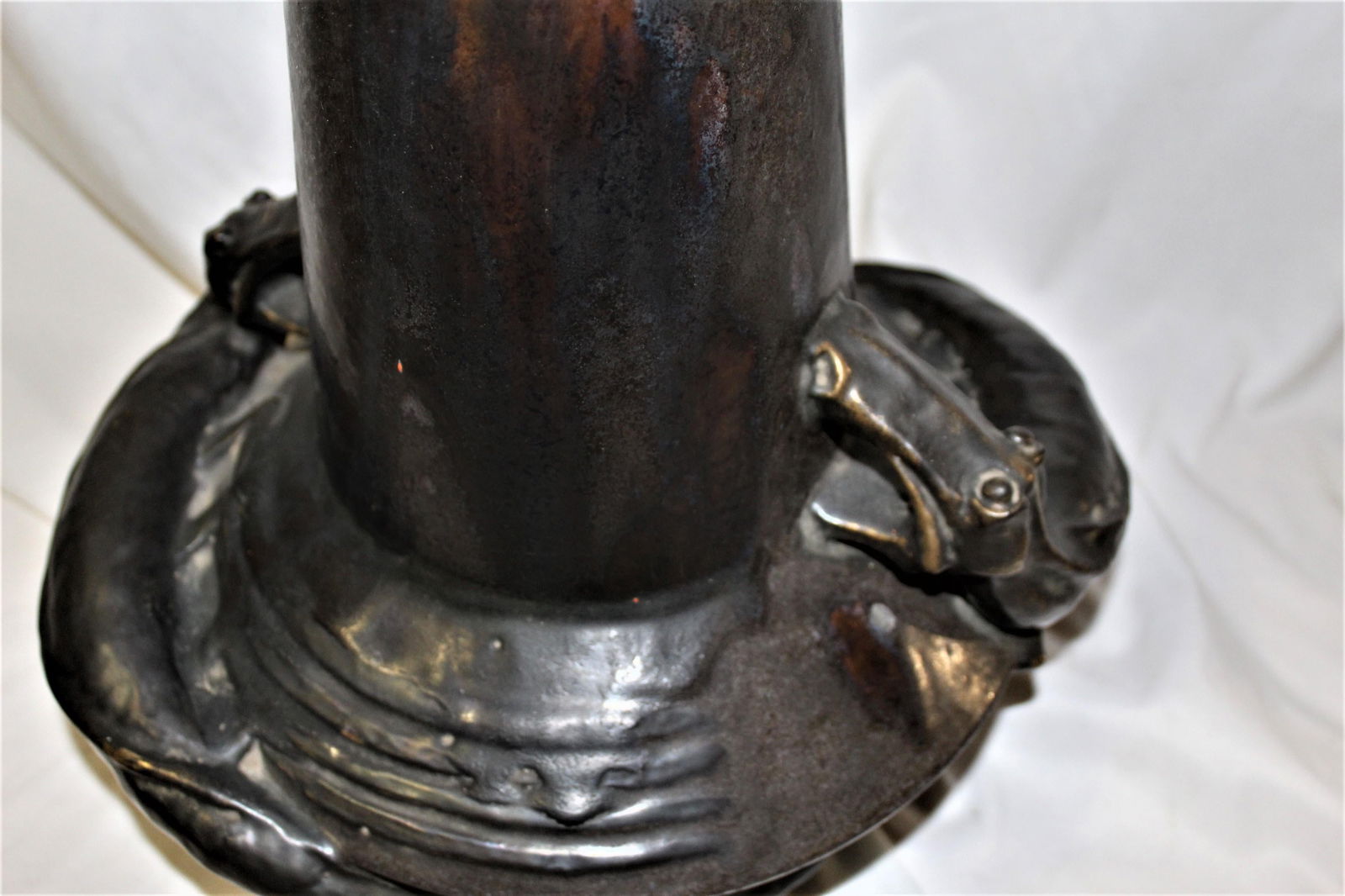 Art Nouveau Vase Ceramic Dragons 'Jugendstil' Markes on Base - 15