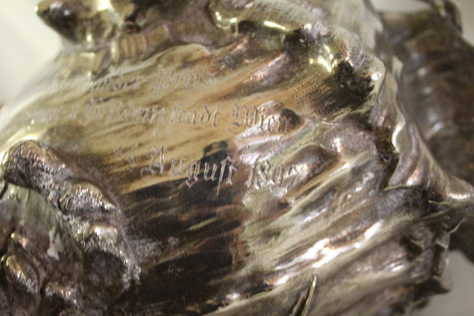 Art Nouveau Vase (Antique )Silver Plate Mermaid, Signed and Dated 1897 - 13