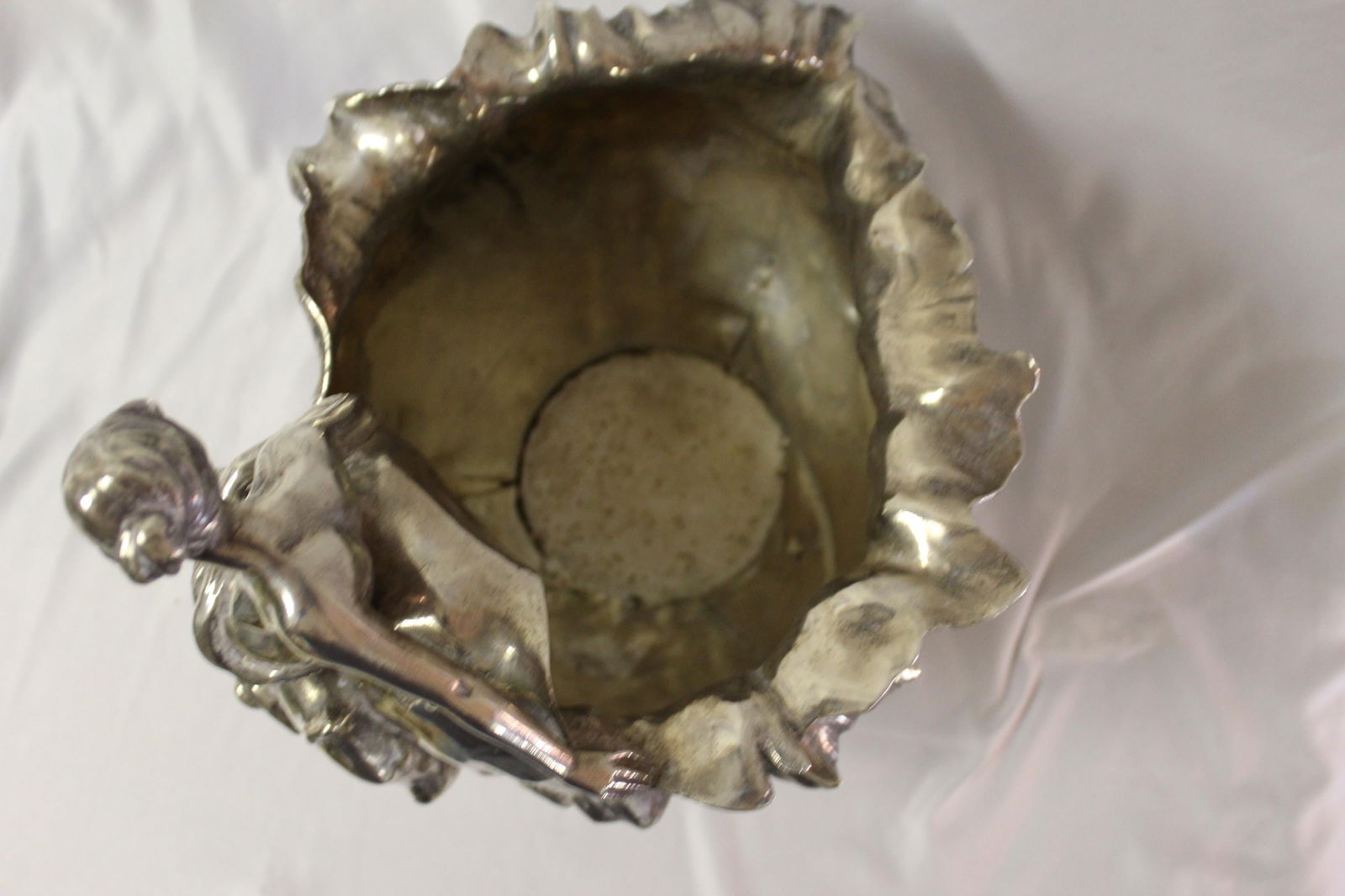 Art Nouveau Vase (Antique )Silver Plate Mermaid, Signed and Dated 1897 - 15