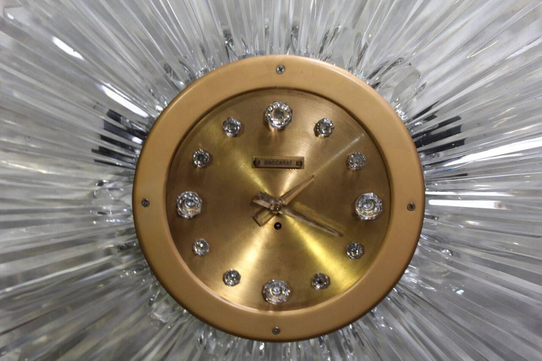 Original 1948 Baccarat Crystal Sun Clock - 10
