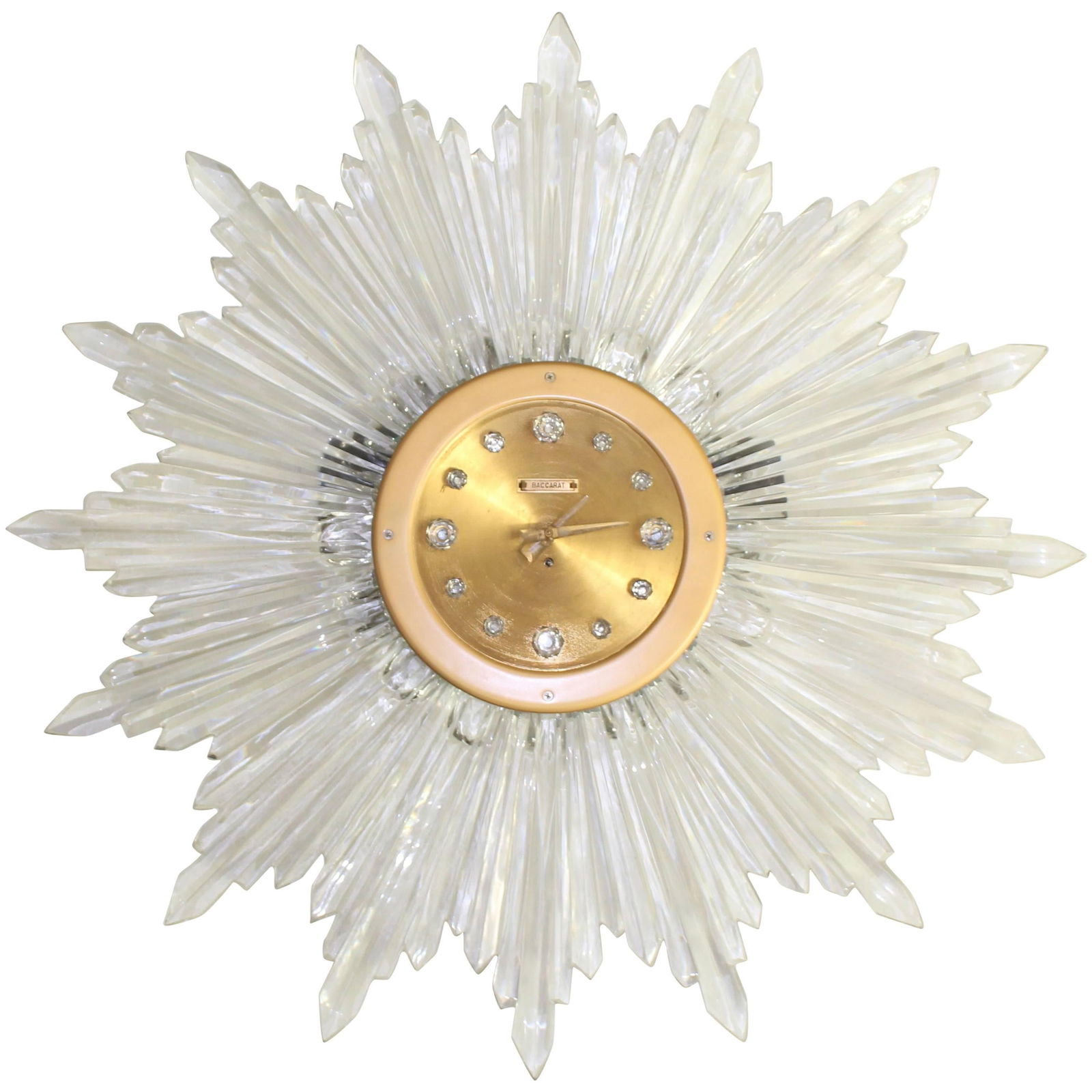 Original 1948 Baccarat Crystal Sun Clock - 7