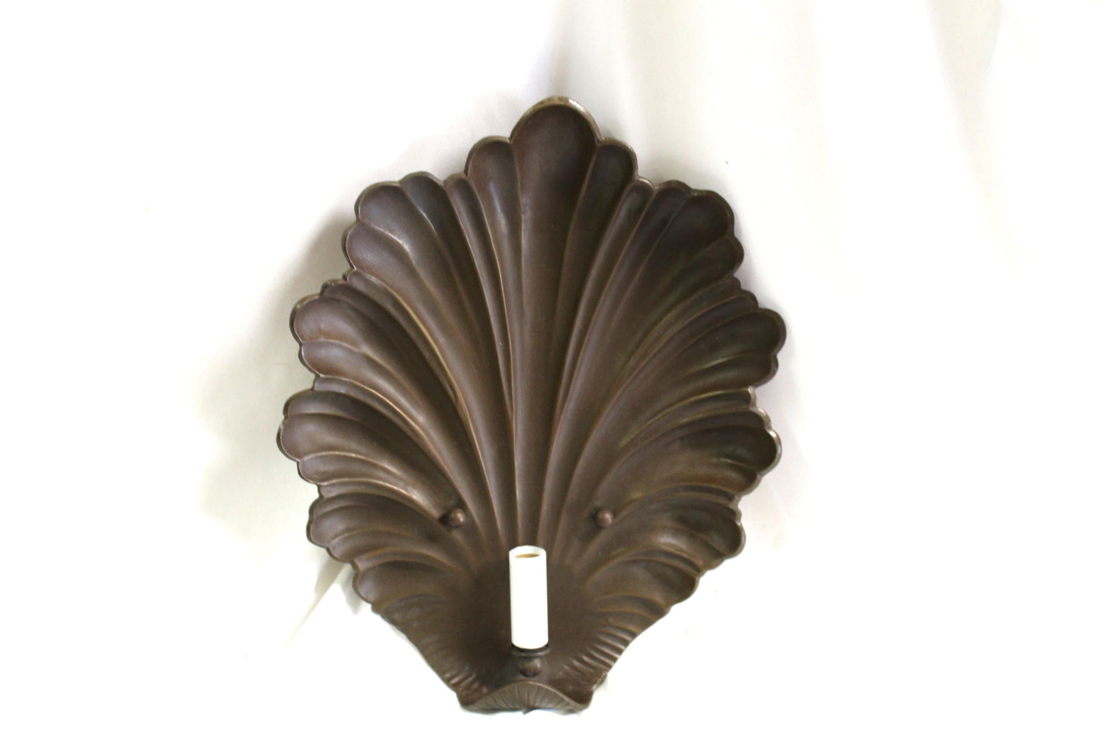 Mid Century Modern Large Leaf Sconce , Bronze - 12